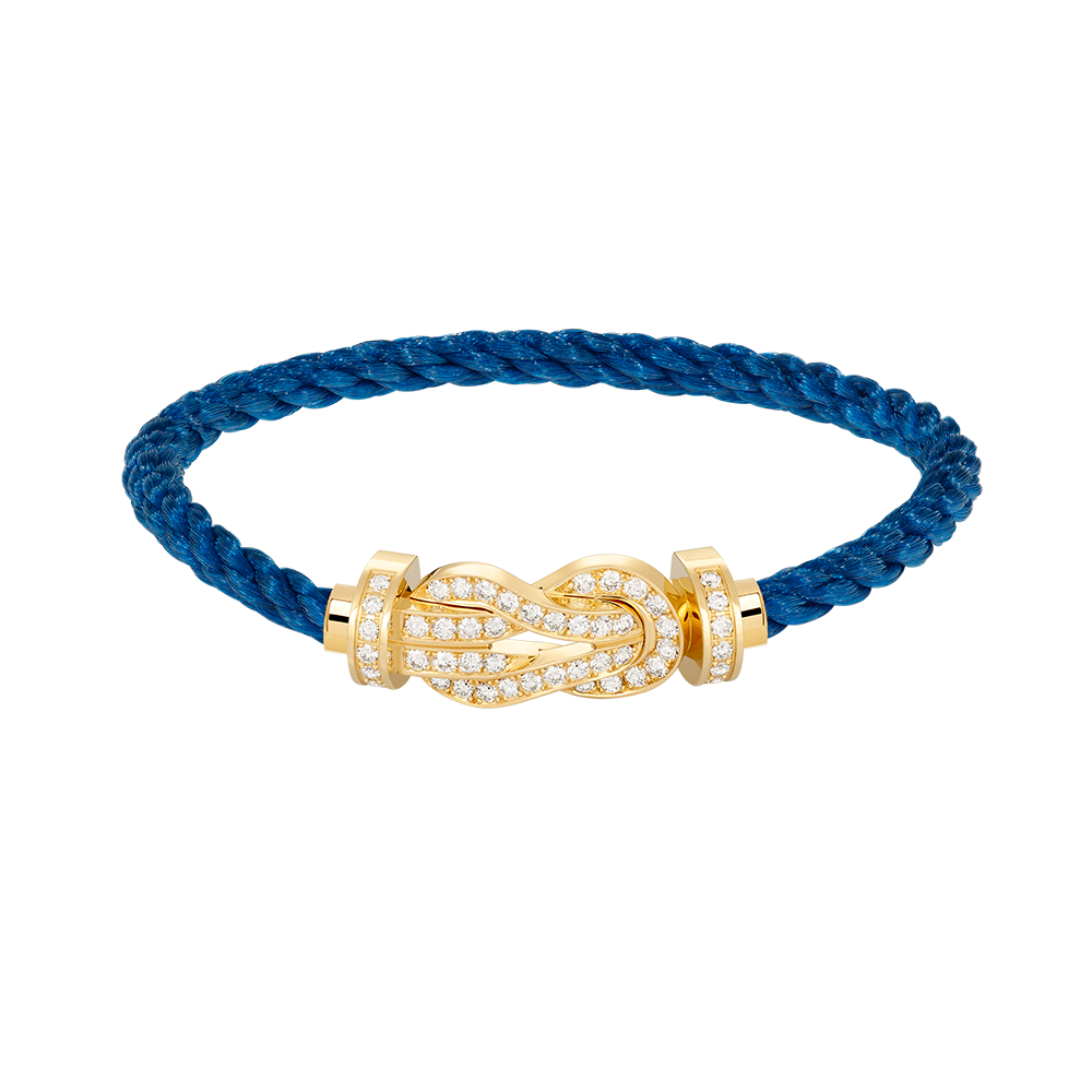 FRED CHANCE INFINIE BRACELET Stainless steel and gold plating YELLOW GOLD AND DIAMONDS LARGE MODEL