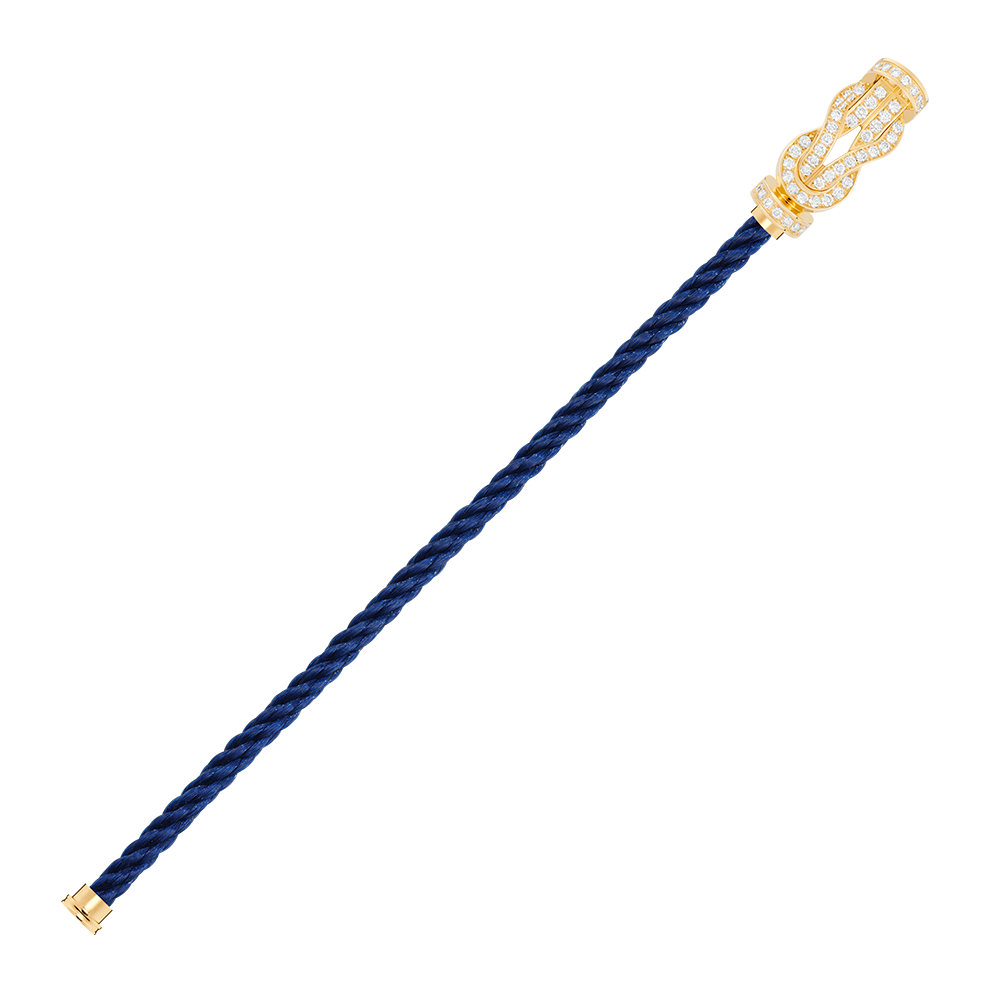 FRED CHANCE INFINIE BRACELET Stainless steel and gold plating YELLOW GOLD AND DIAMONDS LARGE MODEL