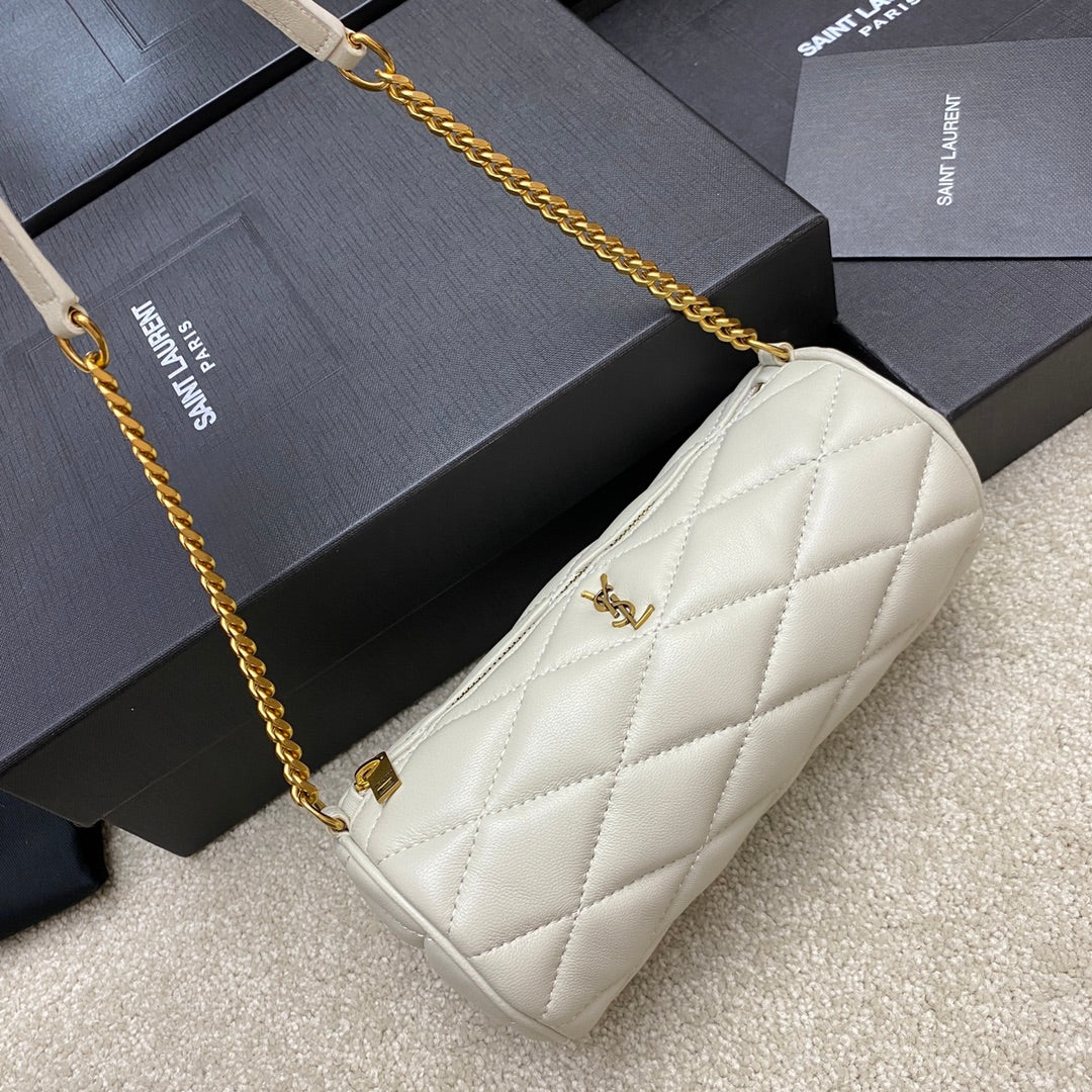 YSL SADE SMALL TUBE BAG IN QUILTED LAMBSKIN