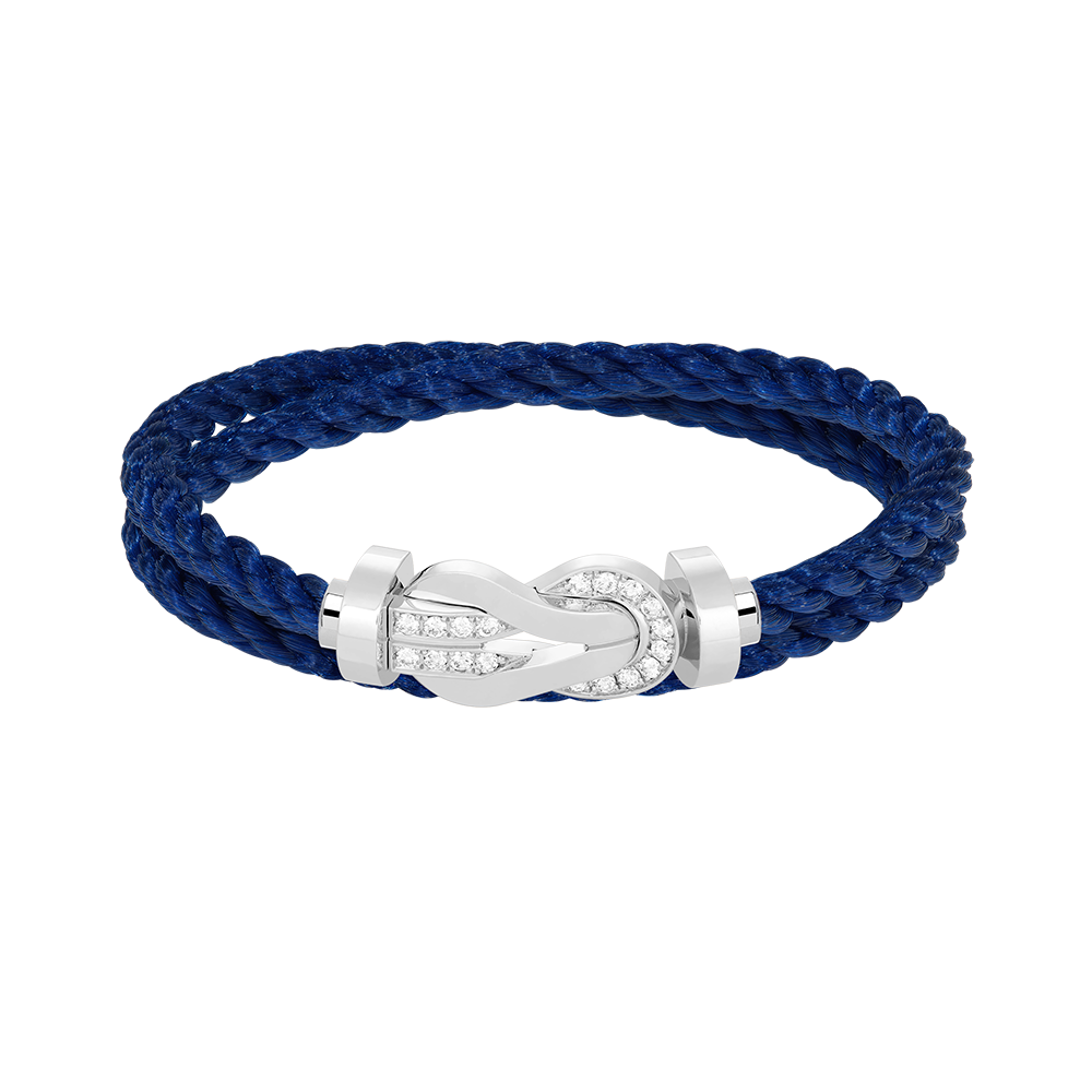 FRED CHANCE INFINIE BRACELET Stainless steel and gold plating WHITE GOLD AND DIAMONDS LARGE MODEL