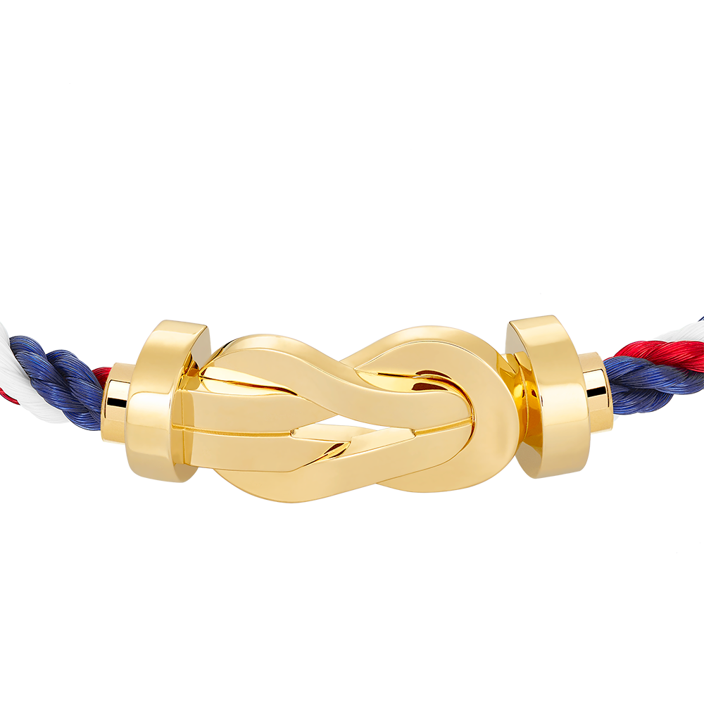 FRED CHANCE INFINIE BRACELET Stainless steel and gold plating YELLOW GOLD LARGE MODEL