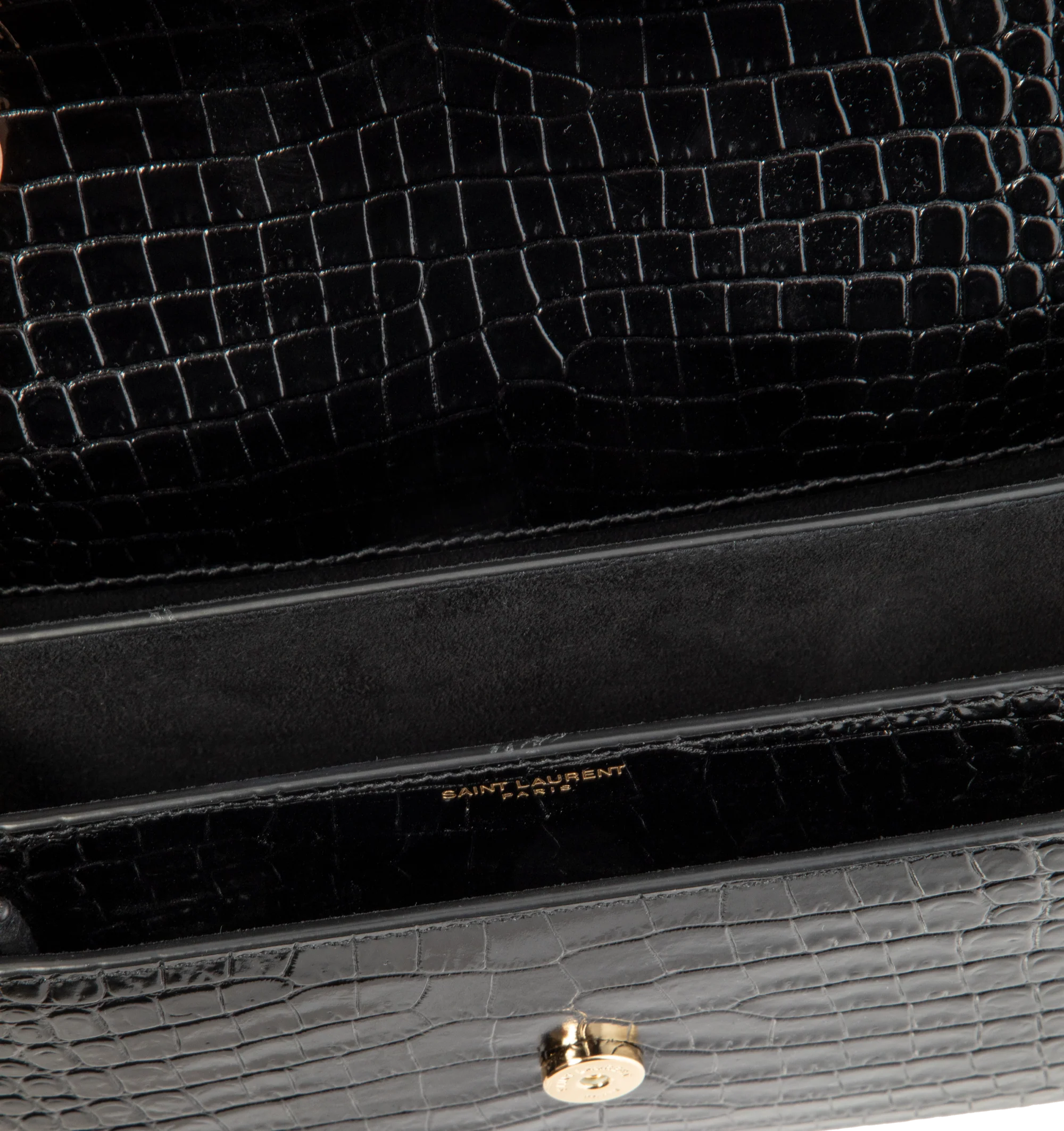 SUNSET MEDIUM CROC EMBOSSED BAG