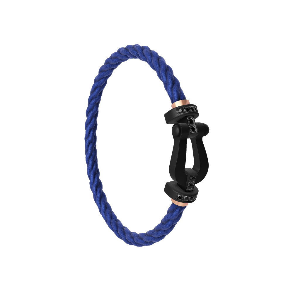 FRED FORCE 10 BRACELET BLACK TITANIUM AND BLACK DIAMONDS LARGE MODEL