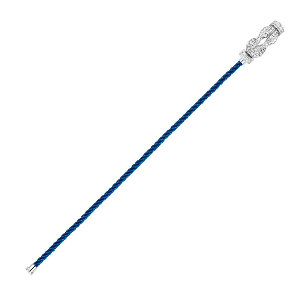 FRED CHANCE INFINIE BRACELET Stainless steel and gold plating WHITE GOLD AND DIAMONDS MEDIUM MODEL