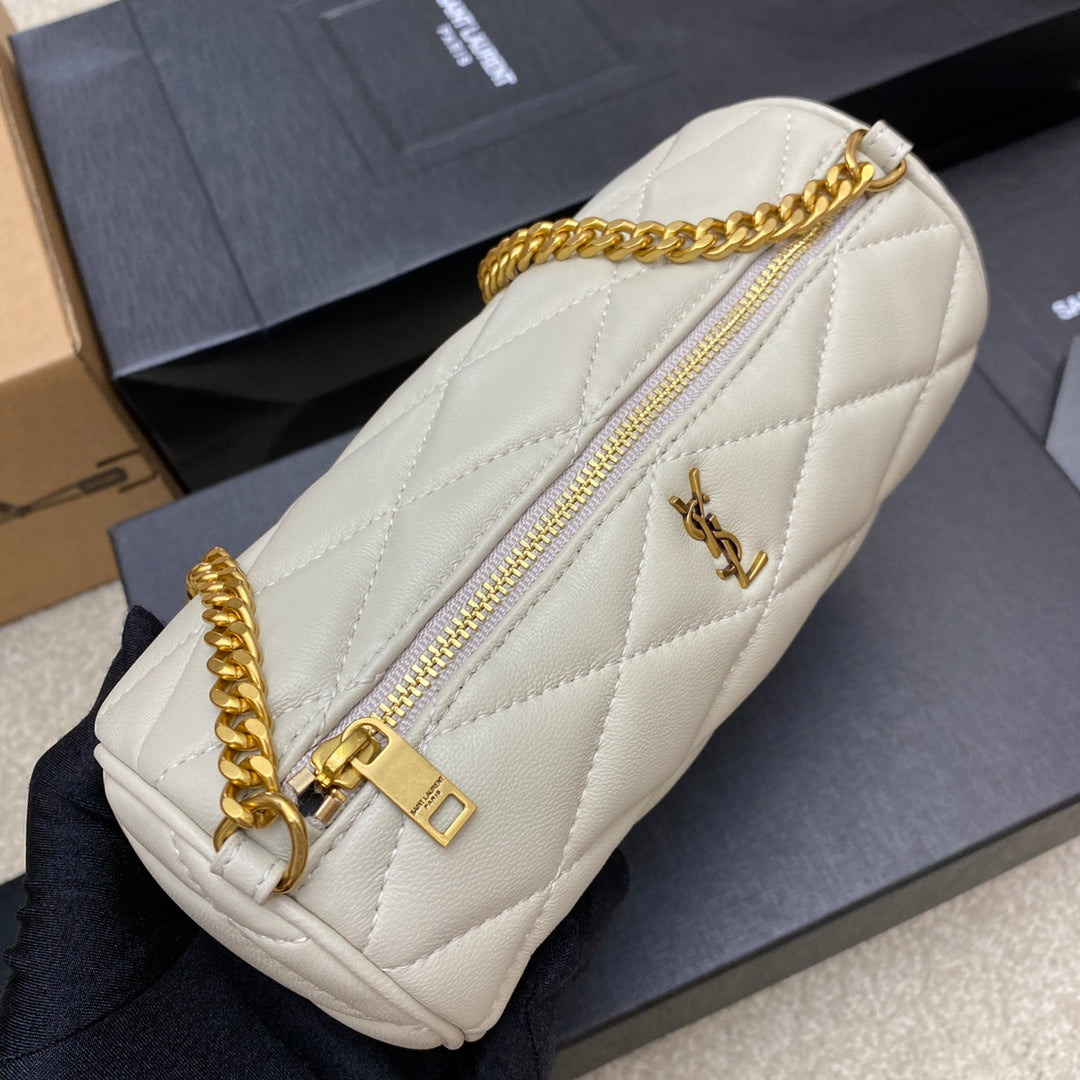 YSL SADE SMALL TUBE BAG IN QUILTED LAMBSKIN