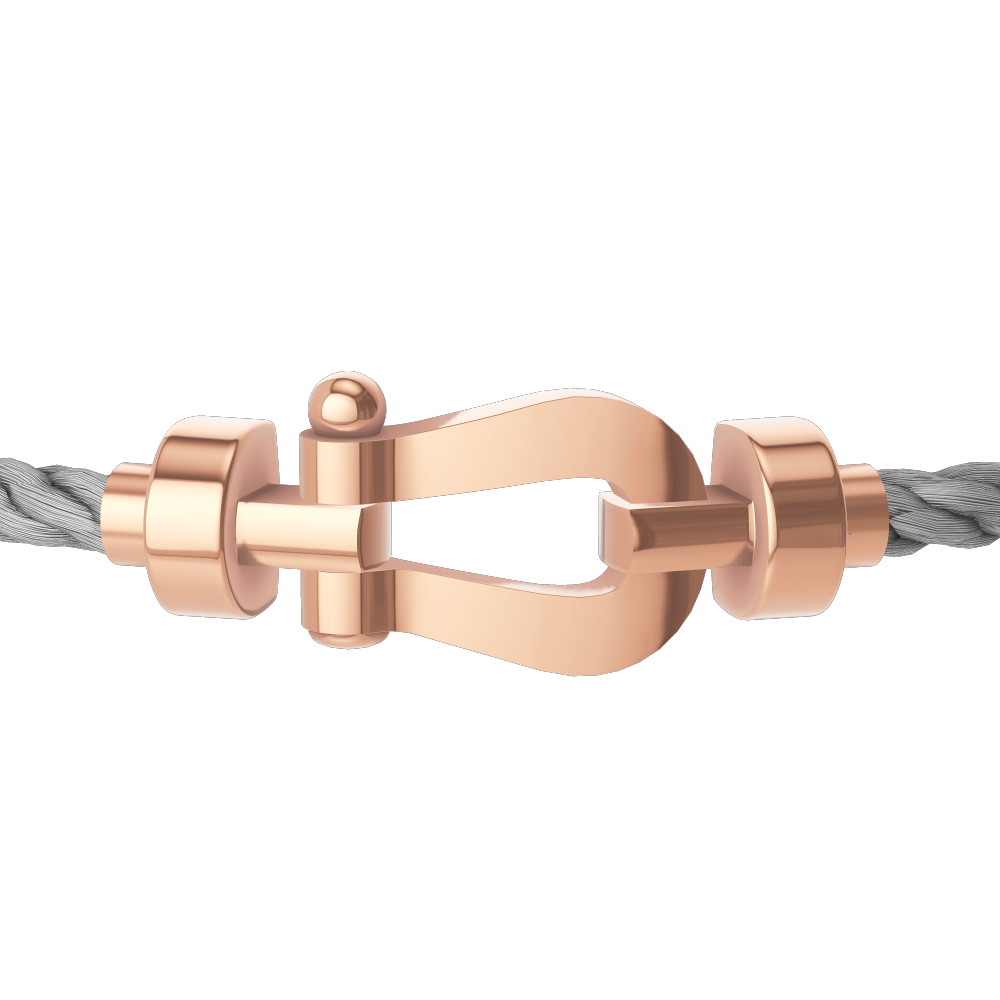 FRED FORCE 10 BRACELET Stainless steel and gold plating PINK GOLD MEDIUM MODEL