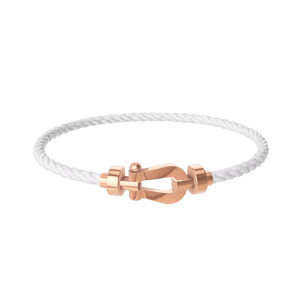 FRED FORCE 10 BRACELET Stainless steel and gold plating PINK GOLD MEDIUM MODEL