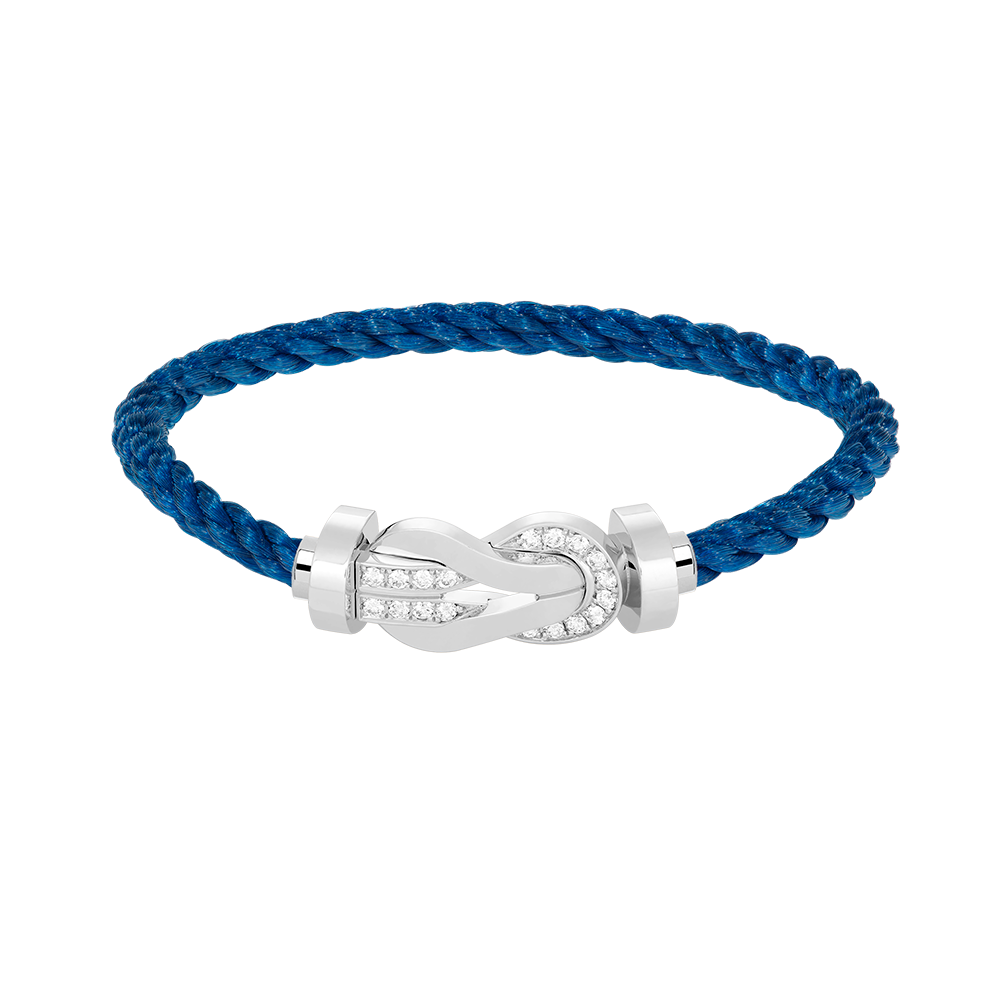 FRED CHANCE INFINIE BRACELET Stainless steel and gold plating WHITE GOLD AND DIAMONDS LARGE MODEL