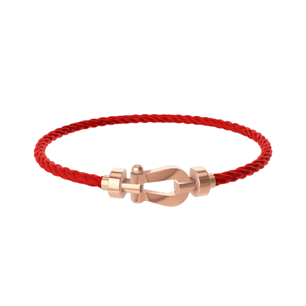 FRED FORCE 10 BRACELET Stainless steel and gold plating PINK GOLD MEDIUM MODEL