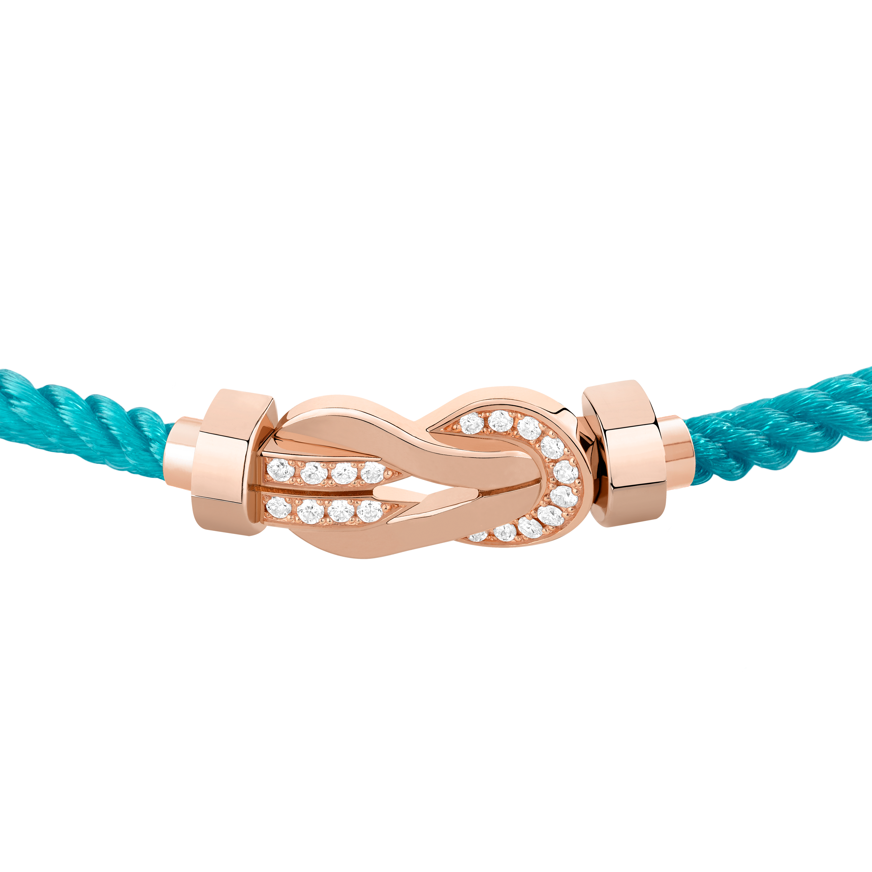 FRED CHANCE INFINIE BRACELET Stainless steel and gold plating PINK GOLD AND DIAMONDS MEDIUM MODEL