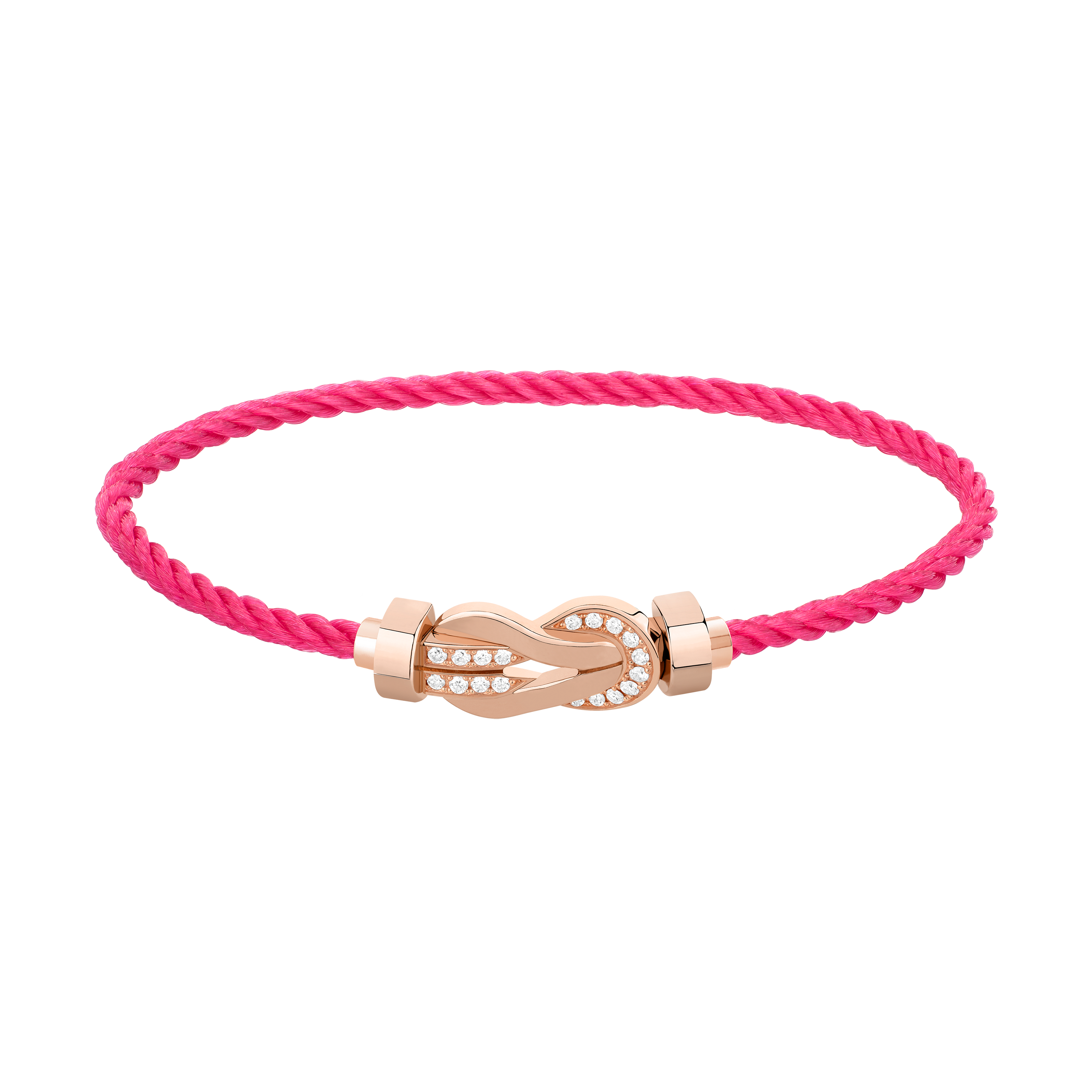 FRED CHANCE INFINIE BRACELET Stainless steel and gold plating PINK GOLD AND DIAMONDS MEDIUM MODEL