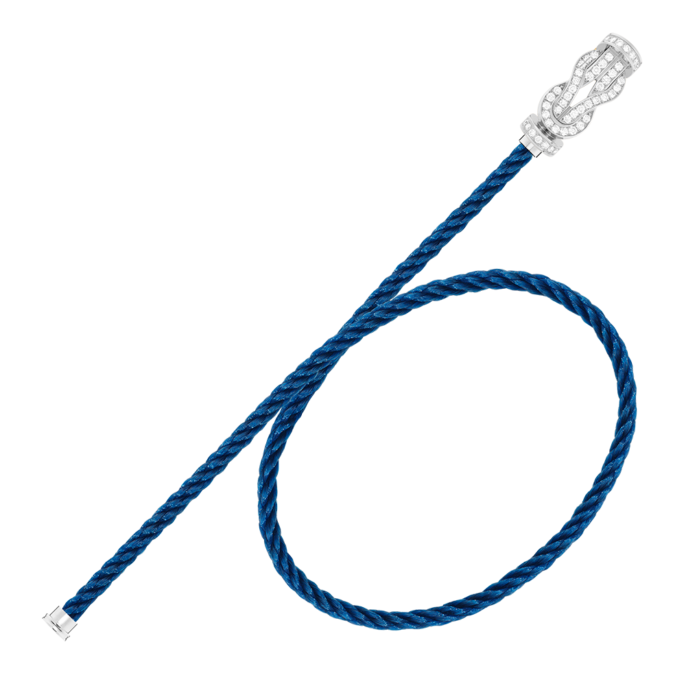 FRED CHANCE INFINIE BRACELET Stainless steel and gold plating WHITE GOLD AND DIAMONDS LARGE MODEL