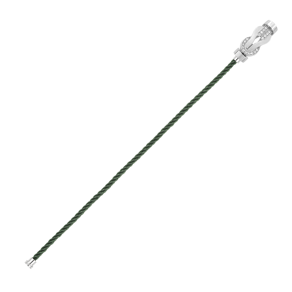 FRED CHANCE INFINIE BRACELET Stainless steel and gold plating WHITE GOLD AND DIAMONDS MEDIUM MODEL