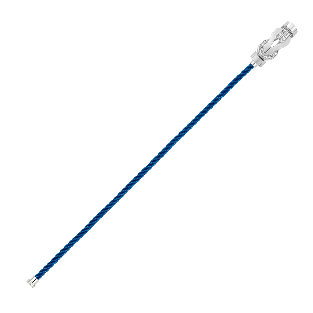 FRED CHANCE INFINIE BRACELET Stainless steel and gold plating WHITE GOLD AND DIAMONDS MEDIUM MODEL