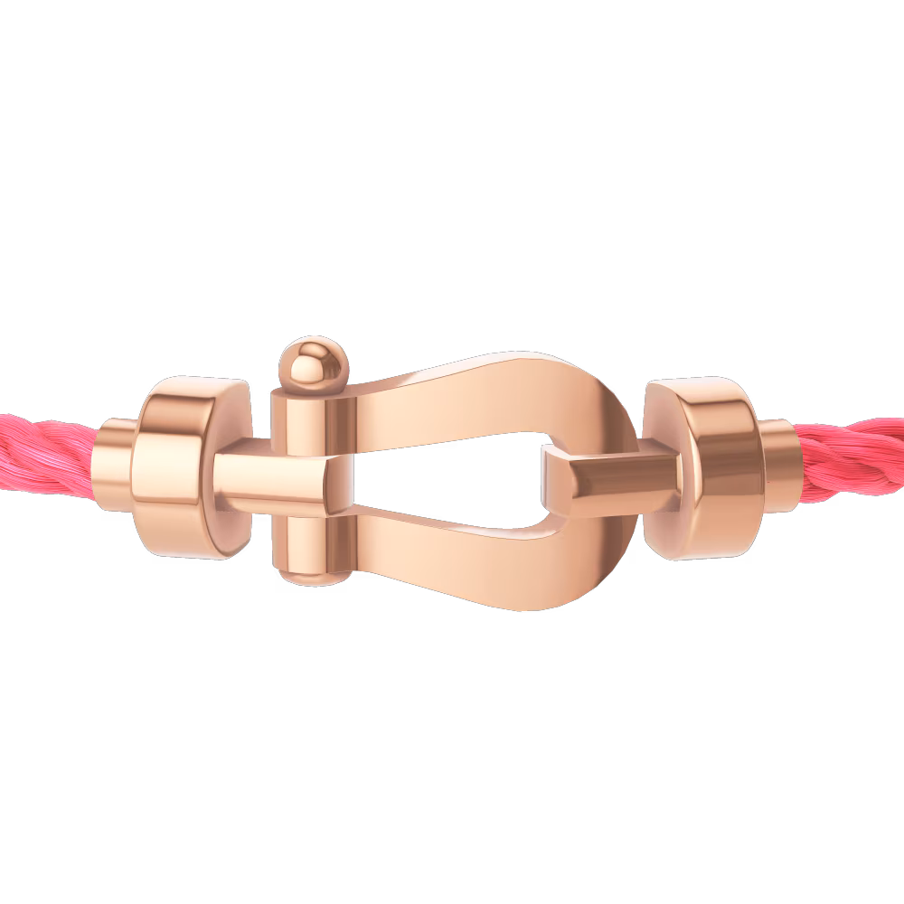 FRED FORCE 10 BRACELET Stainless steel and gold plating PINK GOLD MEDIUM MODEL