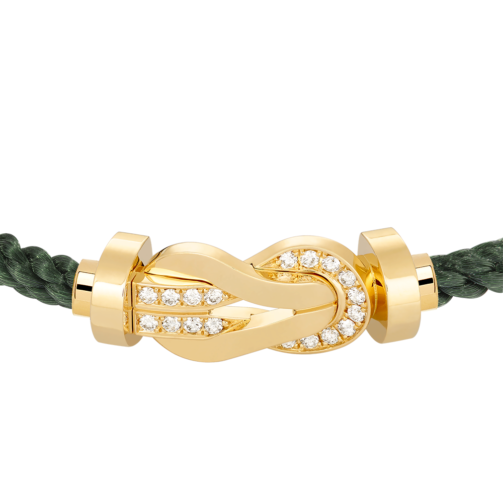FRED CHANCE INFINIE BRACELET Stainless steel and gold plating YELLOW GOLD AND DIAMONDS LARGE MODEL