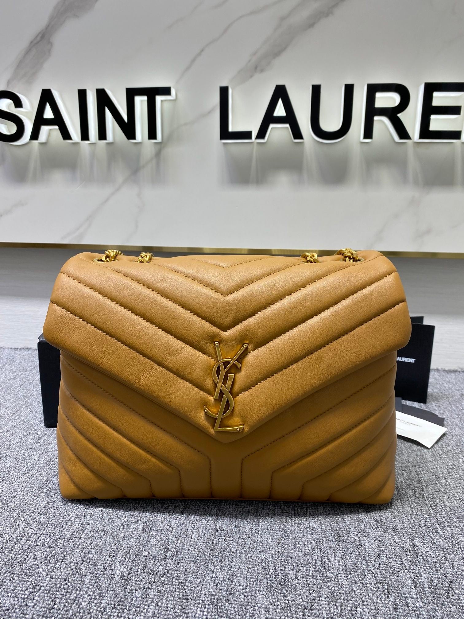 YSL Loulou Medium Chain Bag In Y Leather