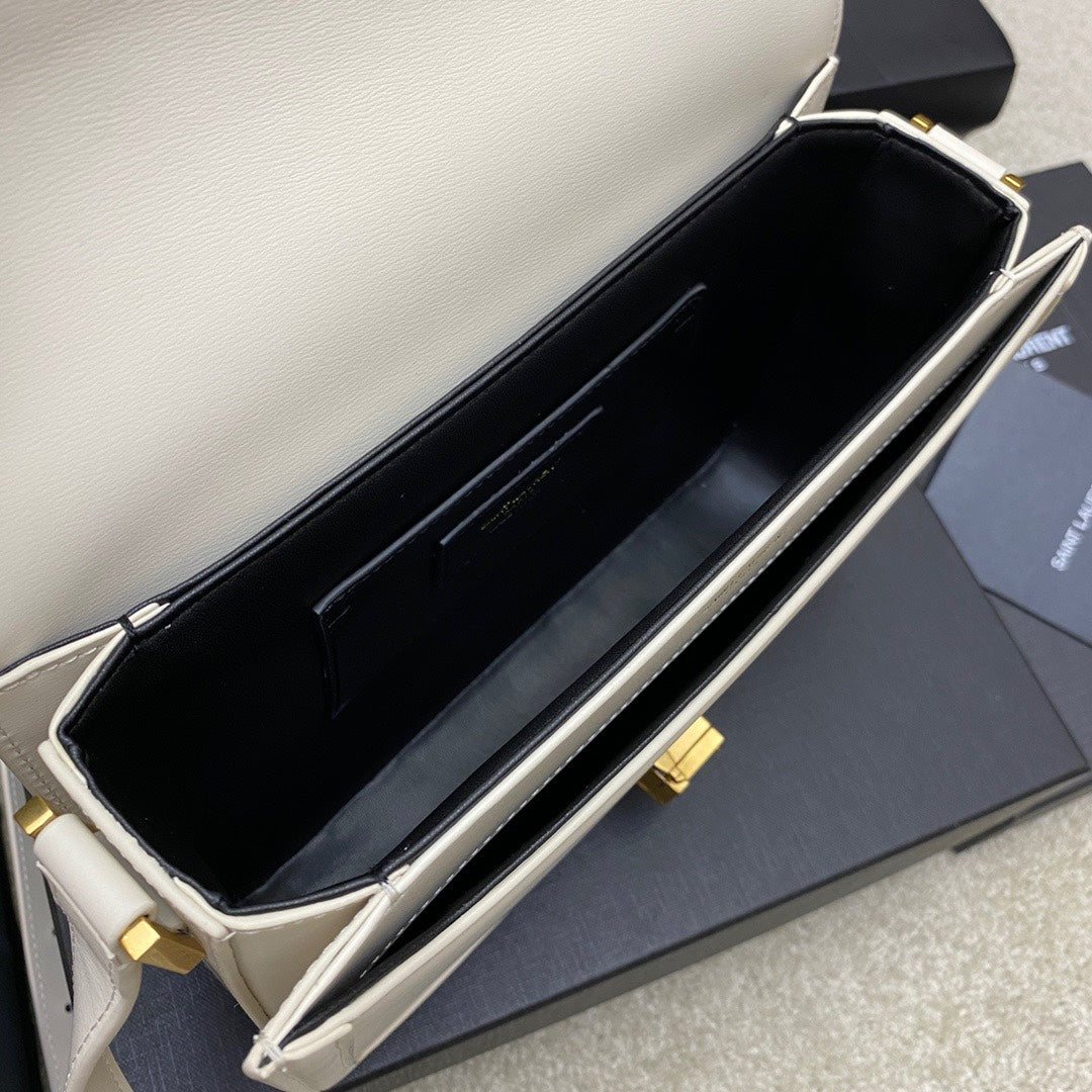 YSL Solferino Medium Satchel In Box Leather