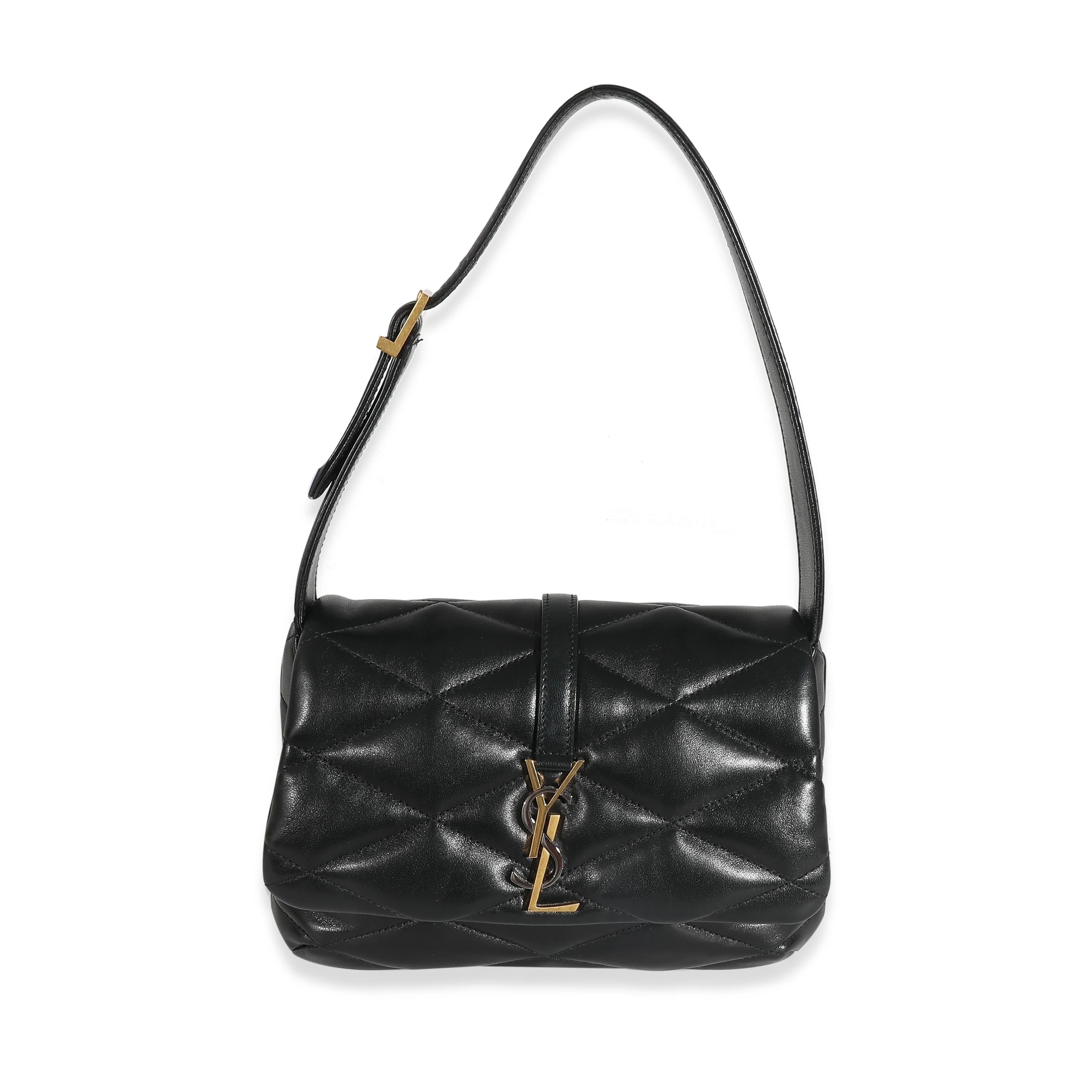 Saint Laurent Black Quilted Lambskin Le 57 Hobo