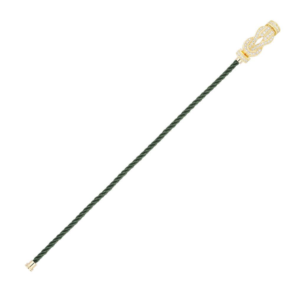 FRED CHANCE INFINIE BRACELET Stainless steel and gold plating YELLOW GOLD AND DIAMONDS MEDIUM MODEL