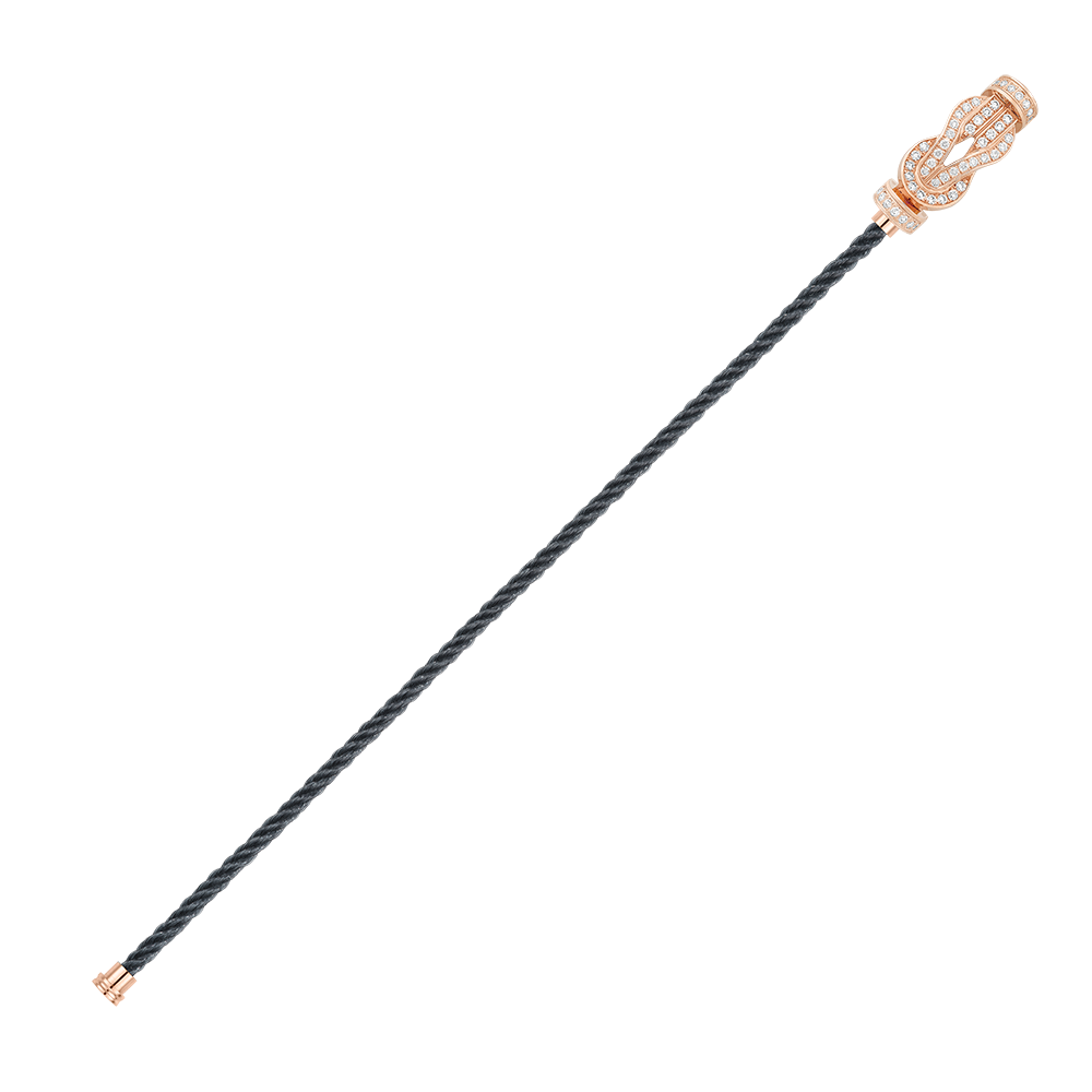 FRED CHANCE INFINIE BRACELET Stainless steel and gold plating PINK GOLD AND DIAMONDS MEDIUM MODEL