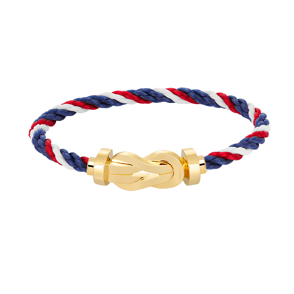 FRED CHANCE INFINIE BRACELET Stainless steel and gold plating YELLOW GOLD LARGE MODEL