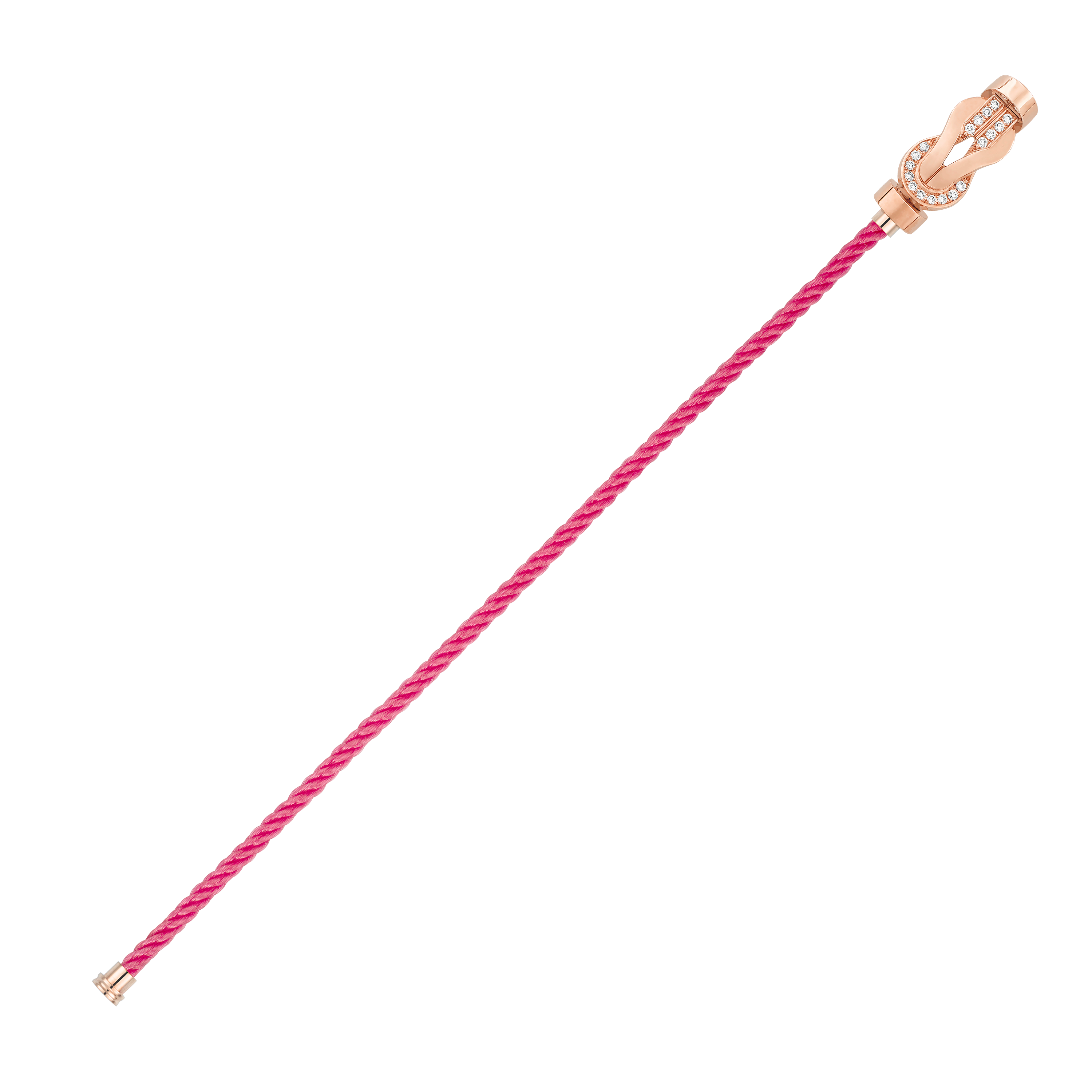 FRED CHANCE INFINIE BRACELET Stainless steel and gold plating PINK GOLD AND DIAMONDS MEDIUM MODEL