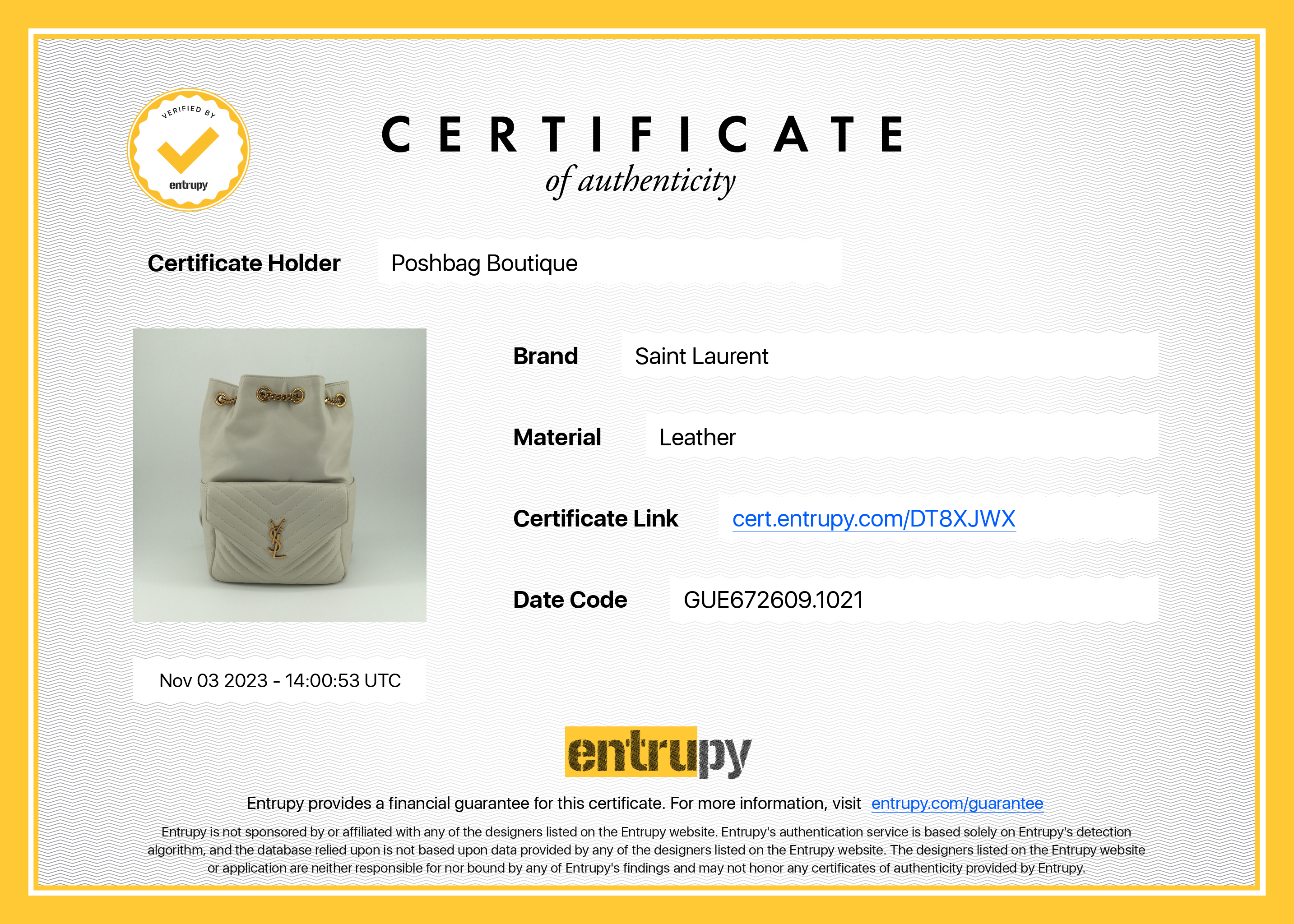 Joe Lambskin Leather Backpack Bag