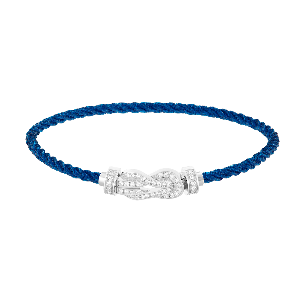 FRED CHANCE INFINIE BRACELET Stainless steel and gold plating WHITE GOLD AND DIAMONDS MEDIUM MODEL