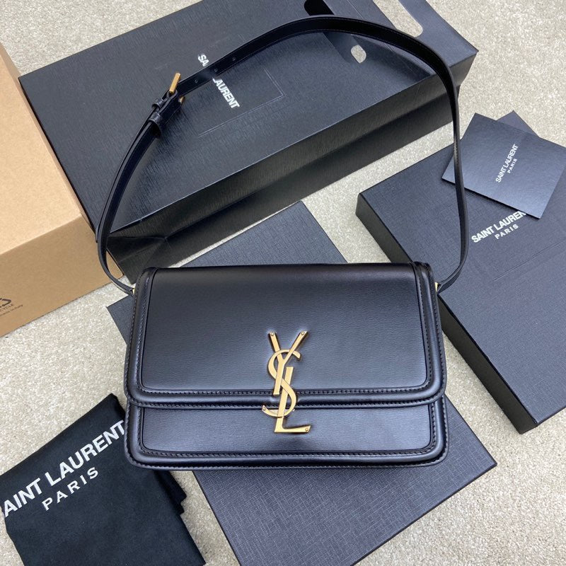 YSL Solferino Medium Satchel In Box Leather