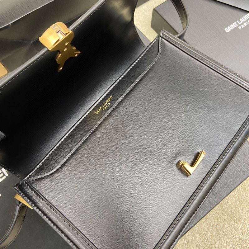 YSL Solferino Medium Satchel In Box Leather