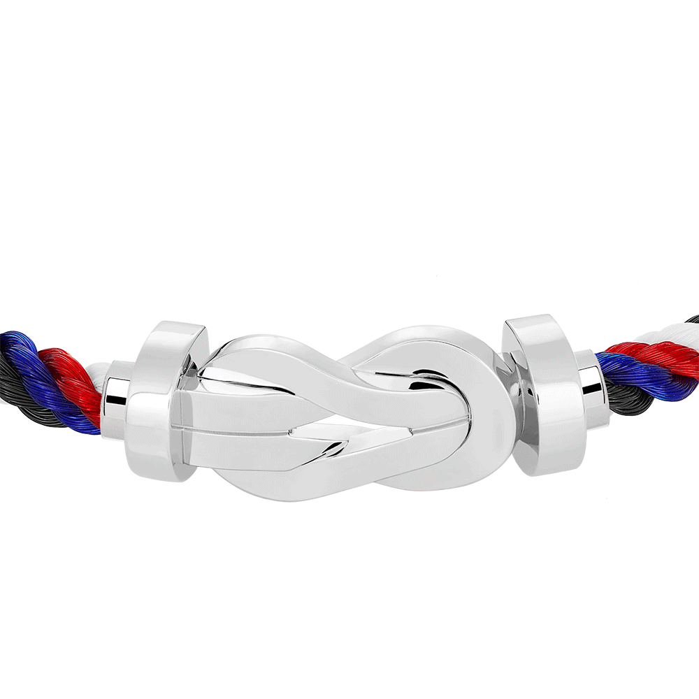 FRED CHANCE INFINIE BRACELET Stainless steel and gold plating WHITE GOLD LARGE MODEL