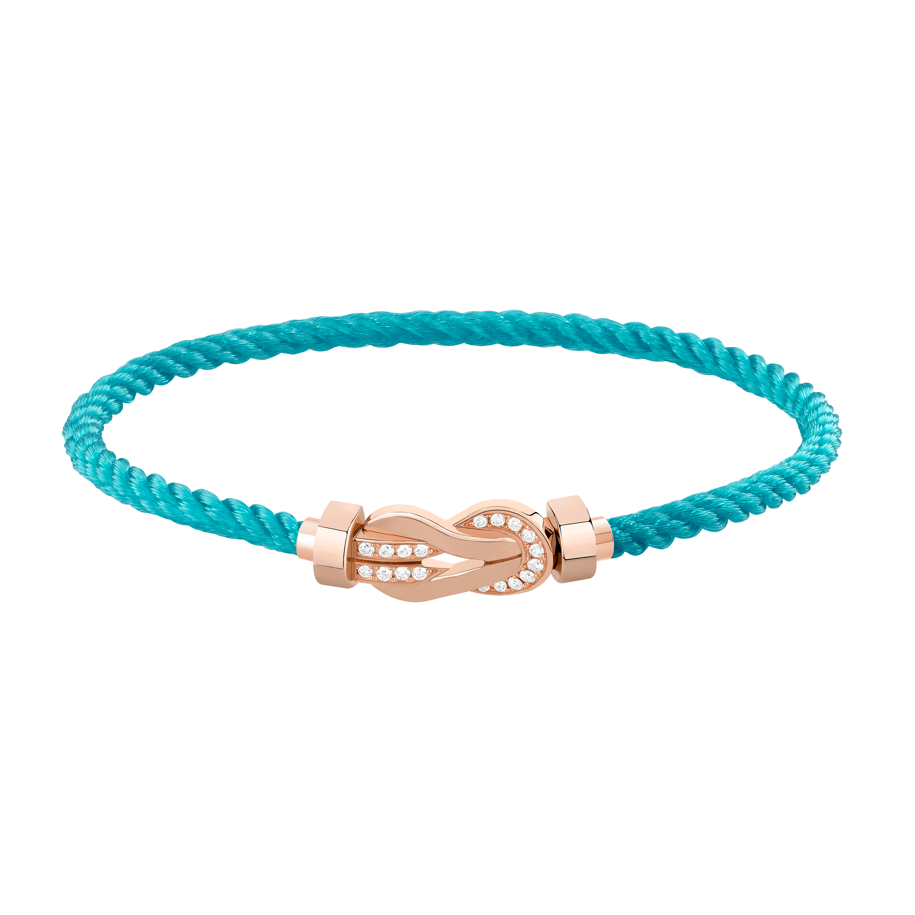 FRED CHANCE INFINIE BRACELET Stainless steel and gold plating PINK GOLD AND DIAMONDS MEDIUM MODEL