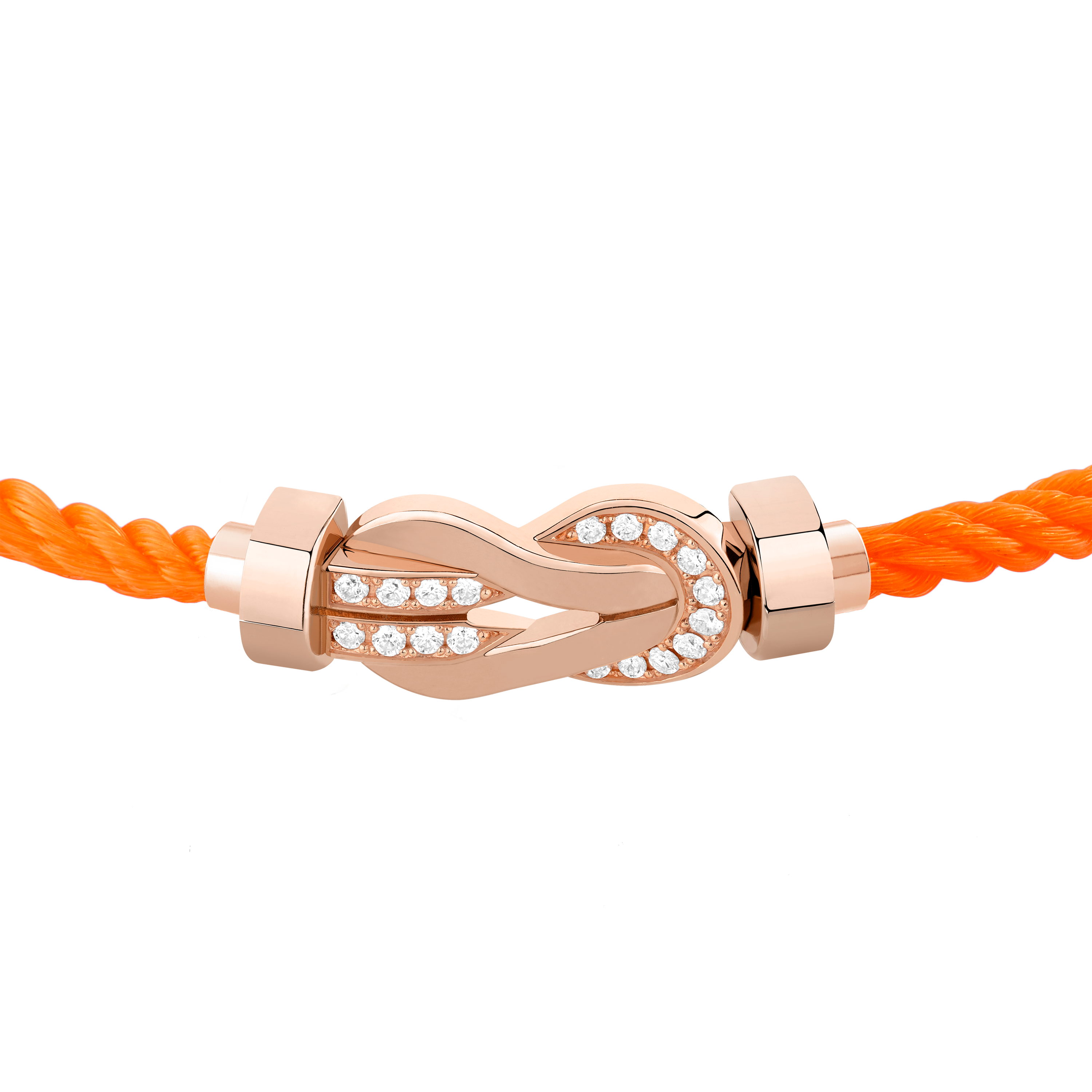 FRED CHANCE INFINIE BRACELET Stainless steel and gold plating PINK GOLD AND DIAMONDS MEDIUM MODEL