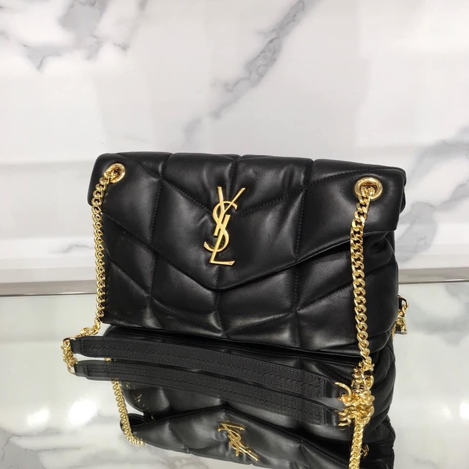 YSL PUFFER MEDIUM BAG IN QUILTED LAMBSKIN