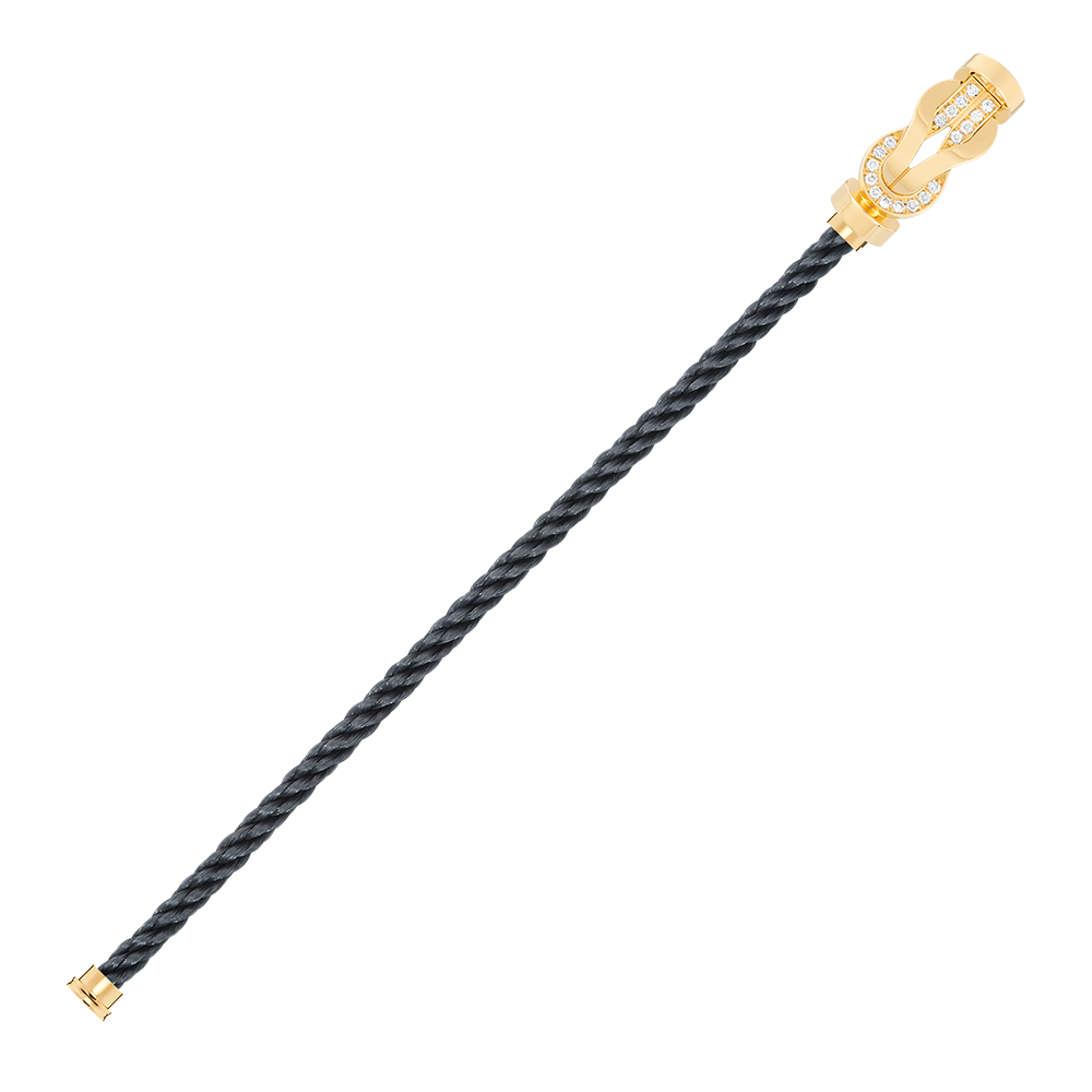 FRED CHANCE INFINIE BRACELET Stainless steel and gold plating YELLOW GOLD AND DIAMONDS LARGE MODEL