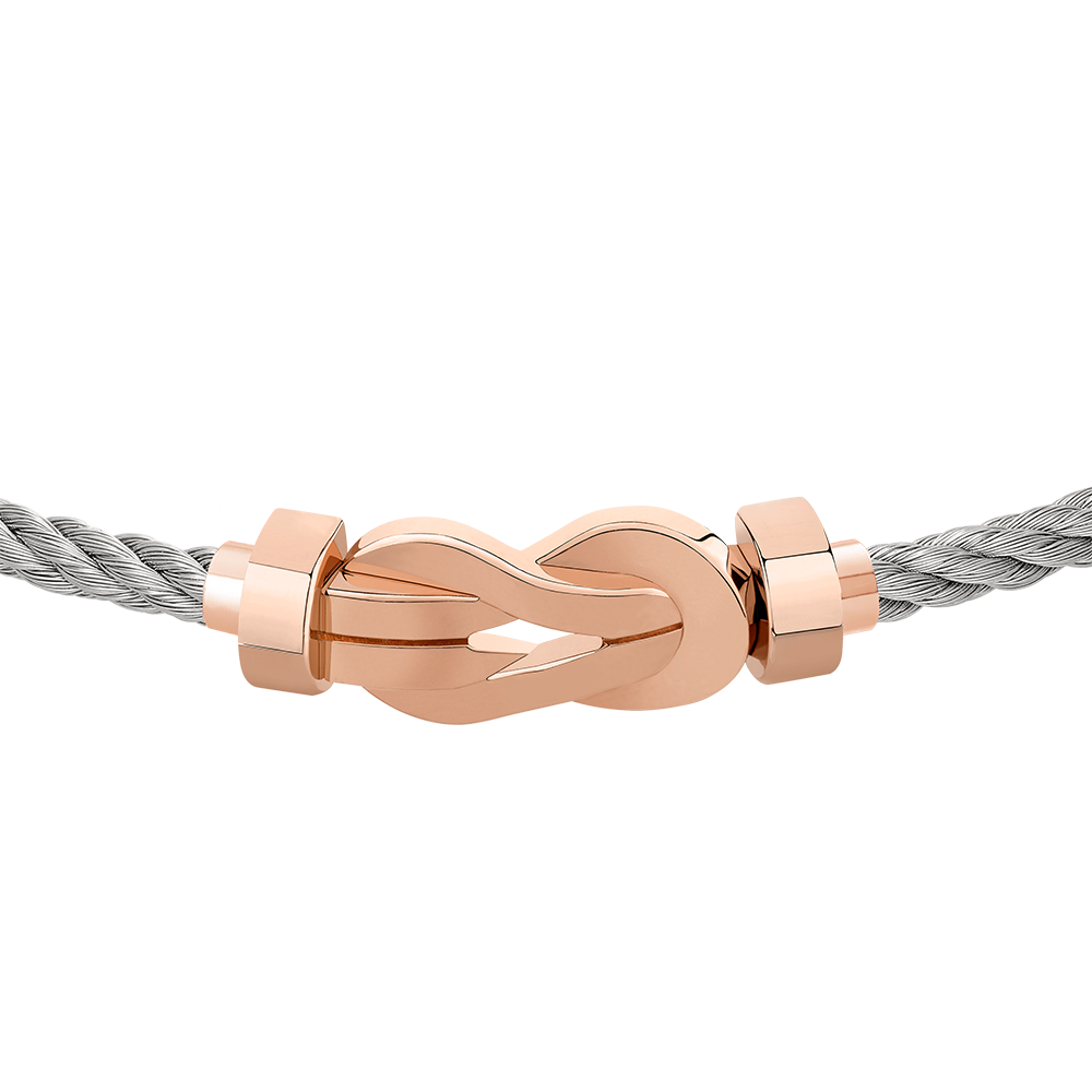 FRED CHANCE INFINIE BRACELET Stainless steel and gold plating PINK GOLD MEDIUM MODEL