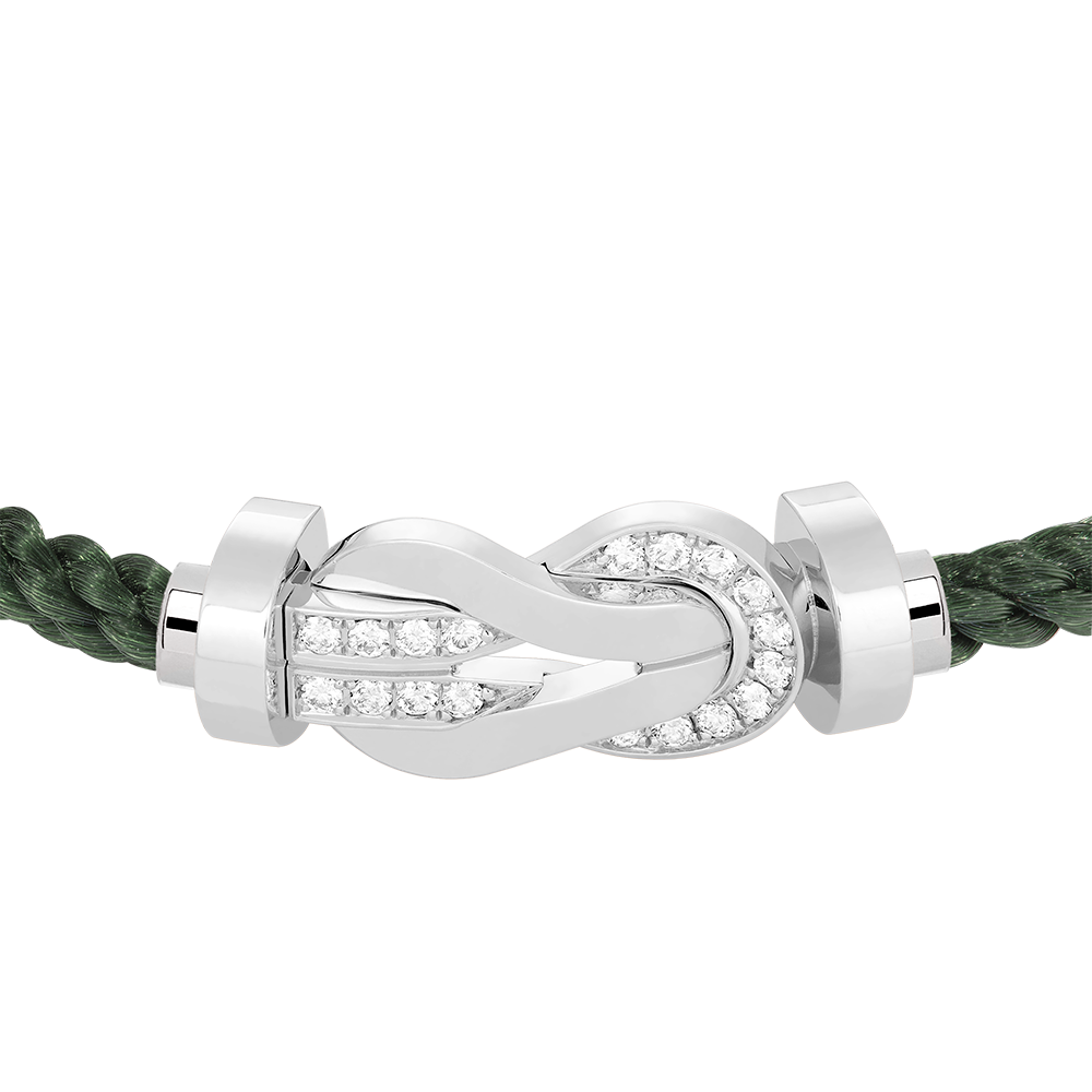 FRED CHANCE INFINIE BRACELET Stainless steel and gold plating WHITE GOLD AND DIAMONDS LARGE MODEL