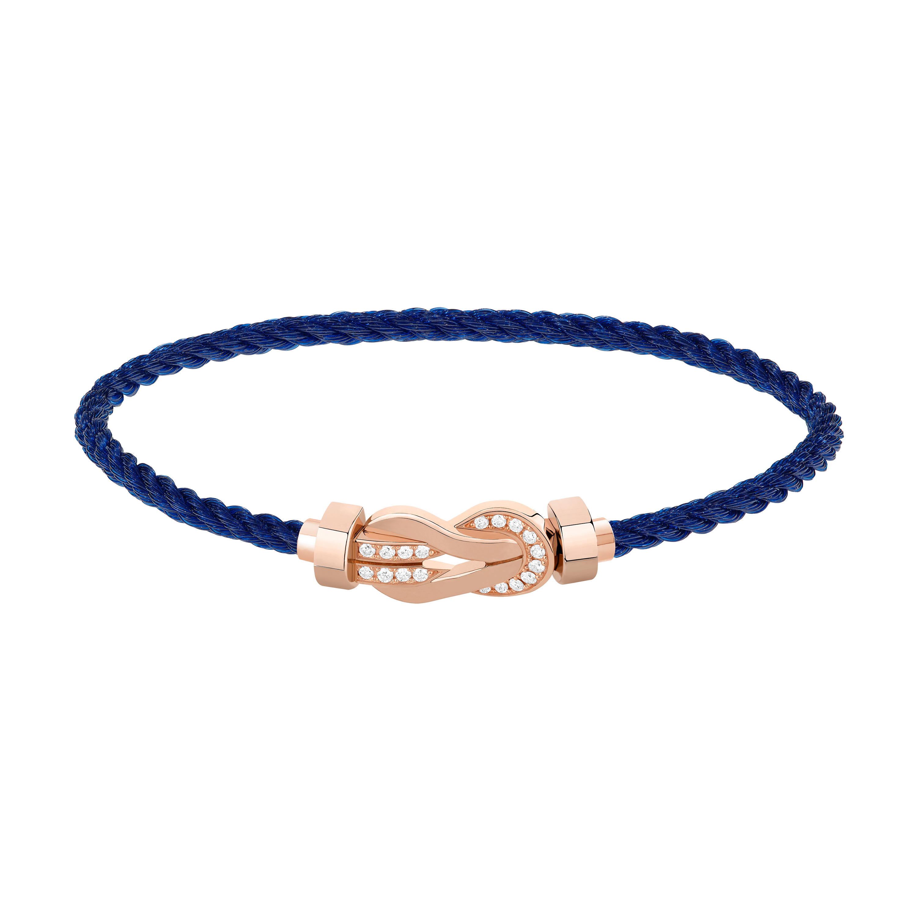 FRED CHANCE INFINIE BRACELET Stainless steel and gold plating PINK GOLD AND DIAMONDS MEDIUM MODEL