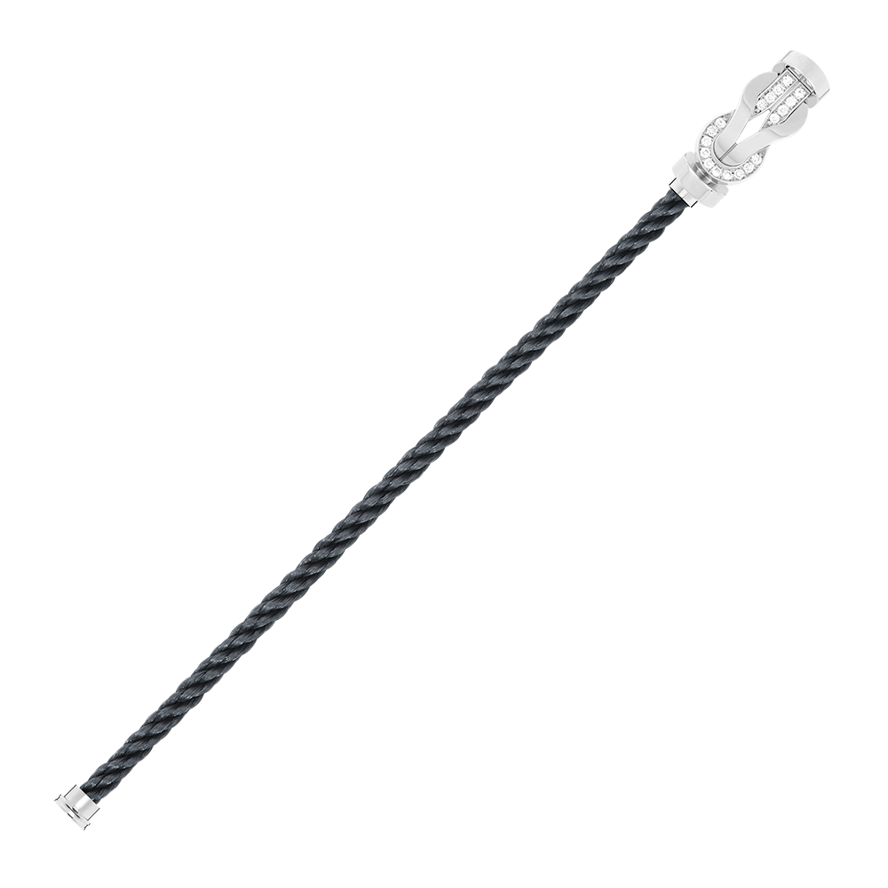 FRED CHANCE INFINIE BRACELET Stainless steel and gold plating WHITE GOLD AND DIAMONDS LARGE MODEL