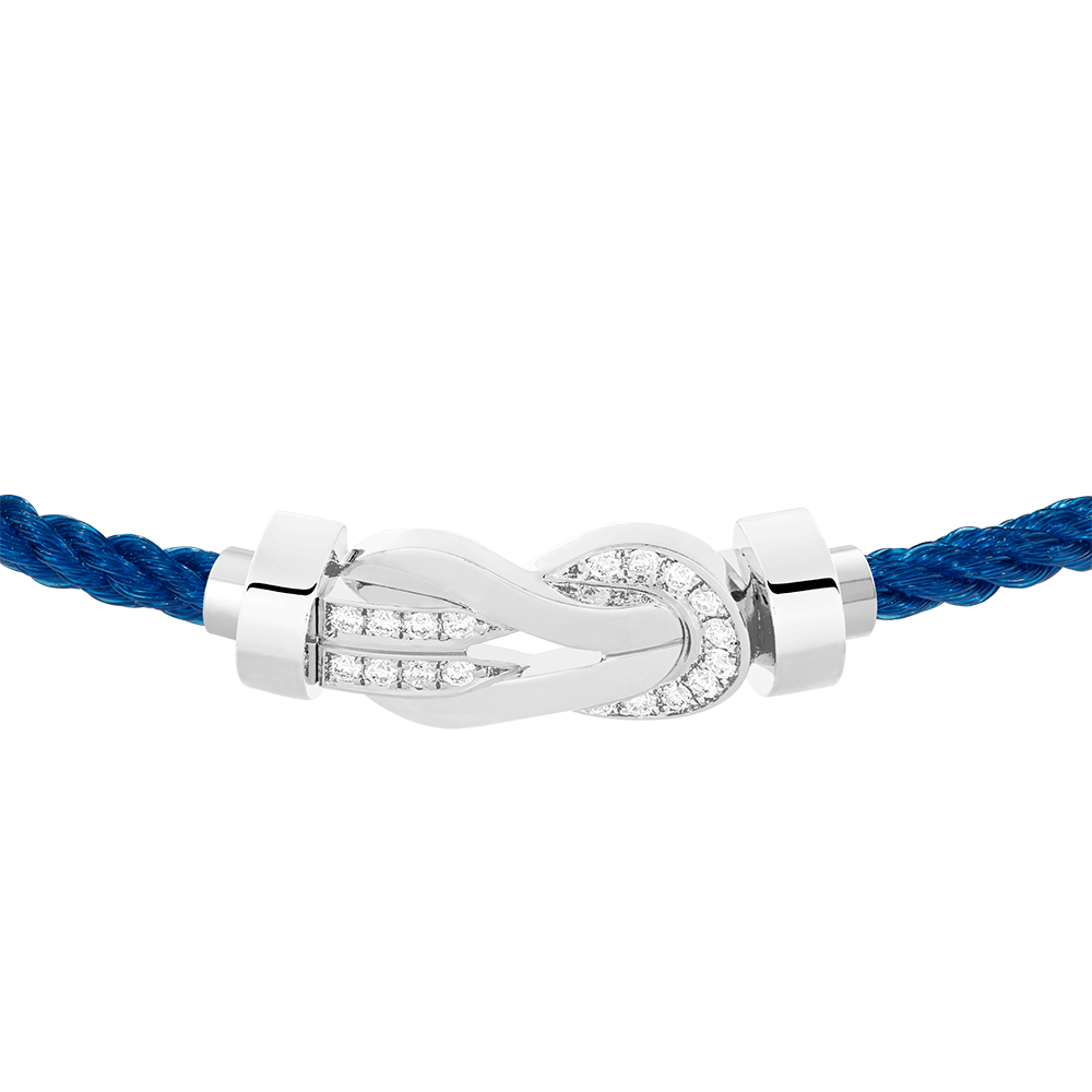 FRED CHANCE INFINIE BRACELET Stainless steel and gold plating WHITE GOLD AND DIAMONDS MEDIUM MODEL