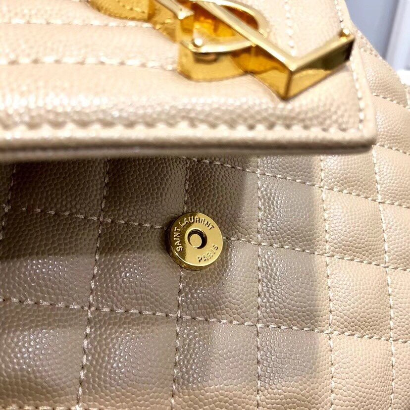 YSL  ENVELOPE MEDIUM BAG IN MIX MATELASSÉ GRAIN DE POUDRE EMBOSSED LEATHER