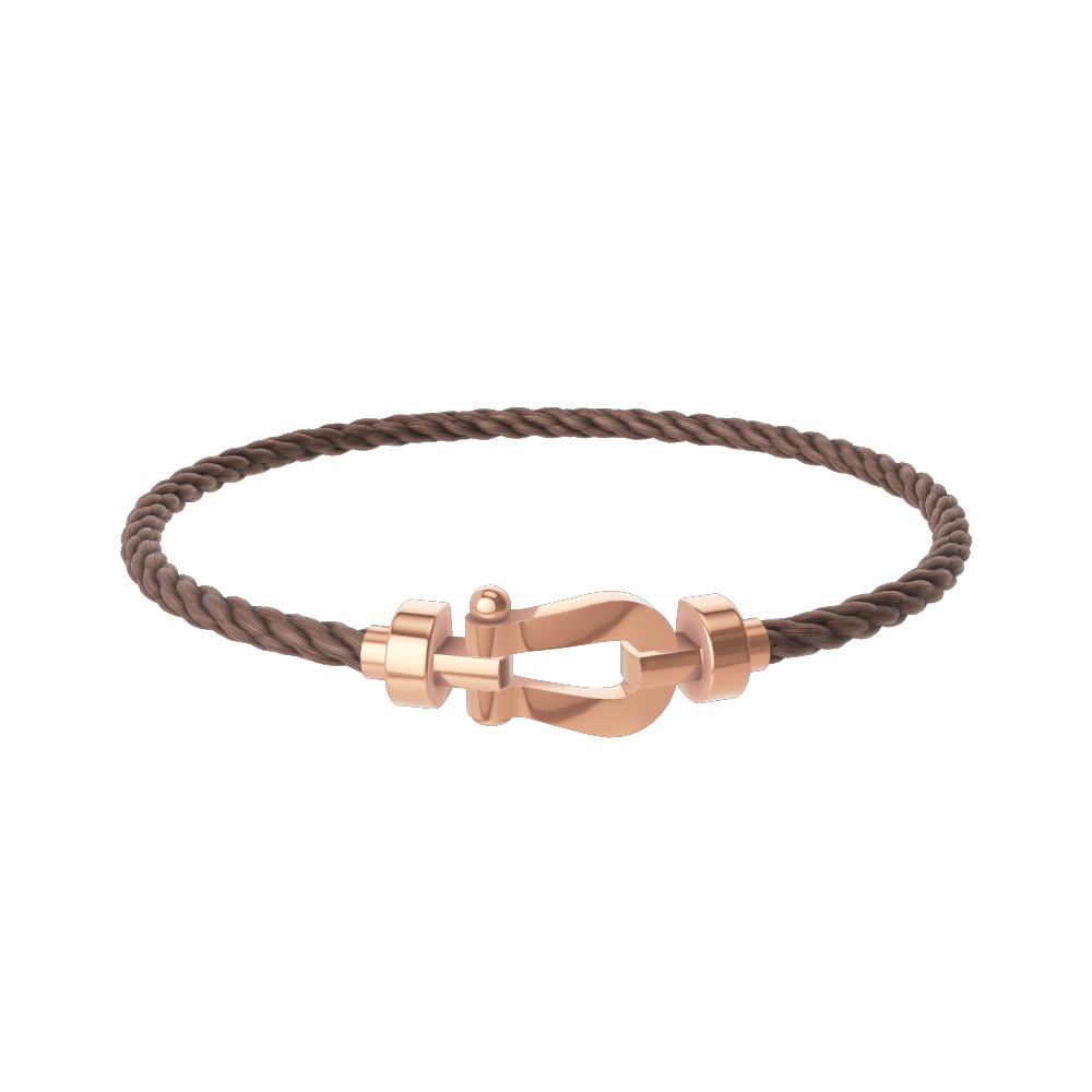 FRED FORCE 10 BRACELET Stainless steel and gold plating PINK GOLD MEDIUM MODEL