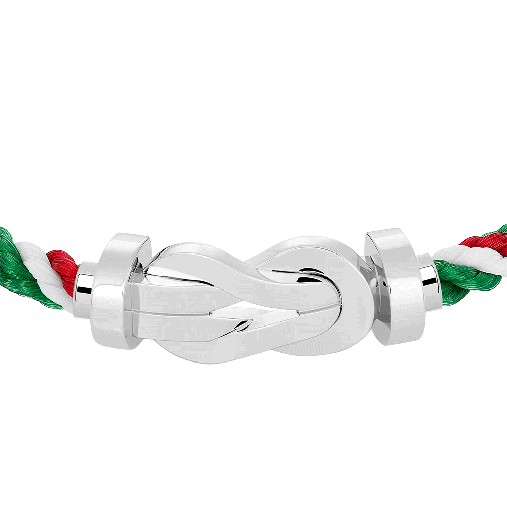 FRED CHANCE INFINIE BRACELET Stainless steel and gold plating WHITE GOLD LARGE MODEL