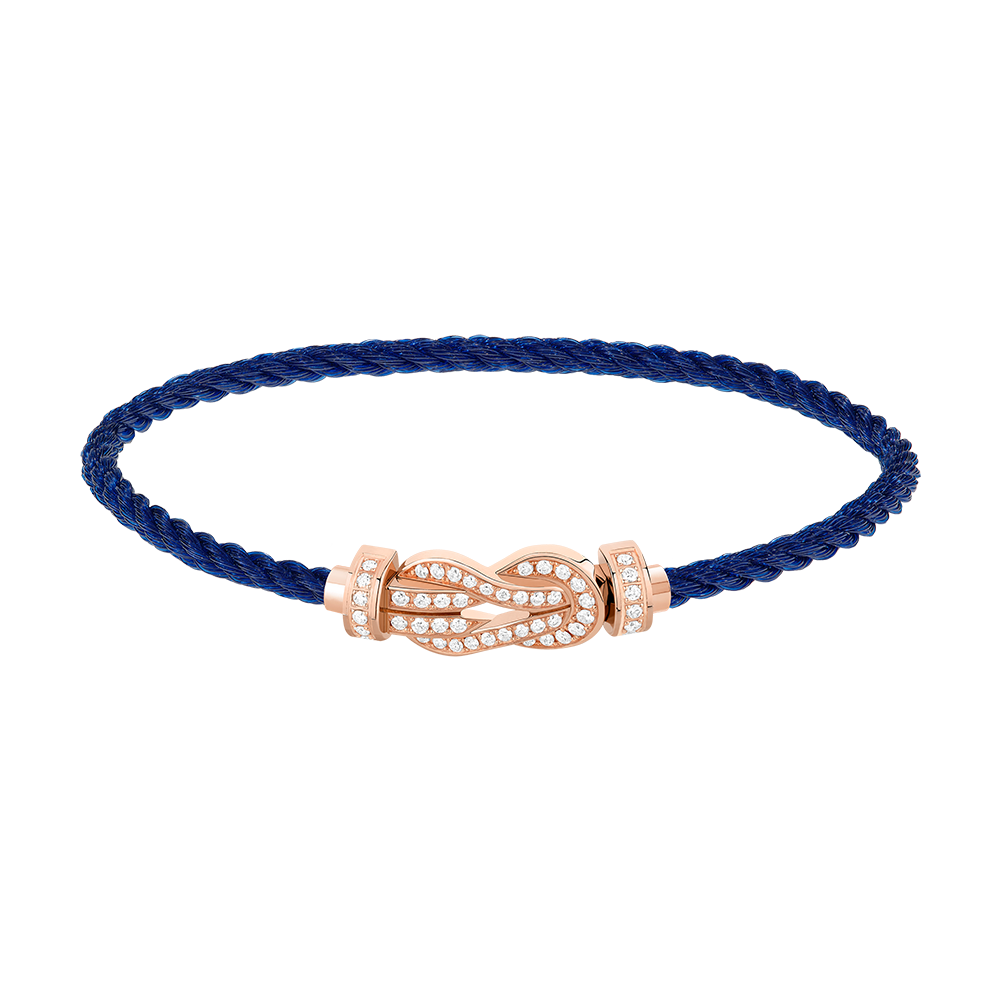 FRED CHANCE INFINIE BRACELET Stainless steel and gold plating PINK GOLD AND DIAMONDS MEDIUM MODEL