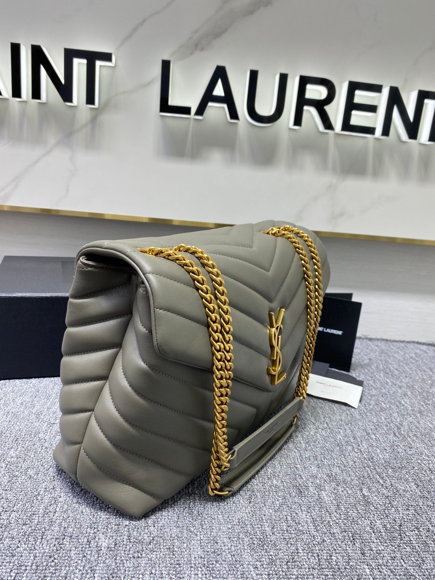 YSL Loulou Medium Chain Bag In Y Leather
