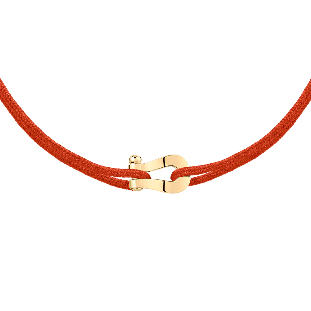 FRED FORCE 10 BRACELET WEB EXCLUSIVITY - MINI MODEL Stainless steel and gold plating YELLOW GOLD