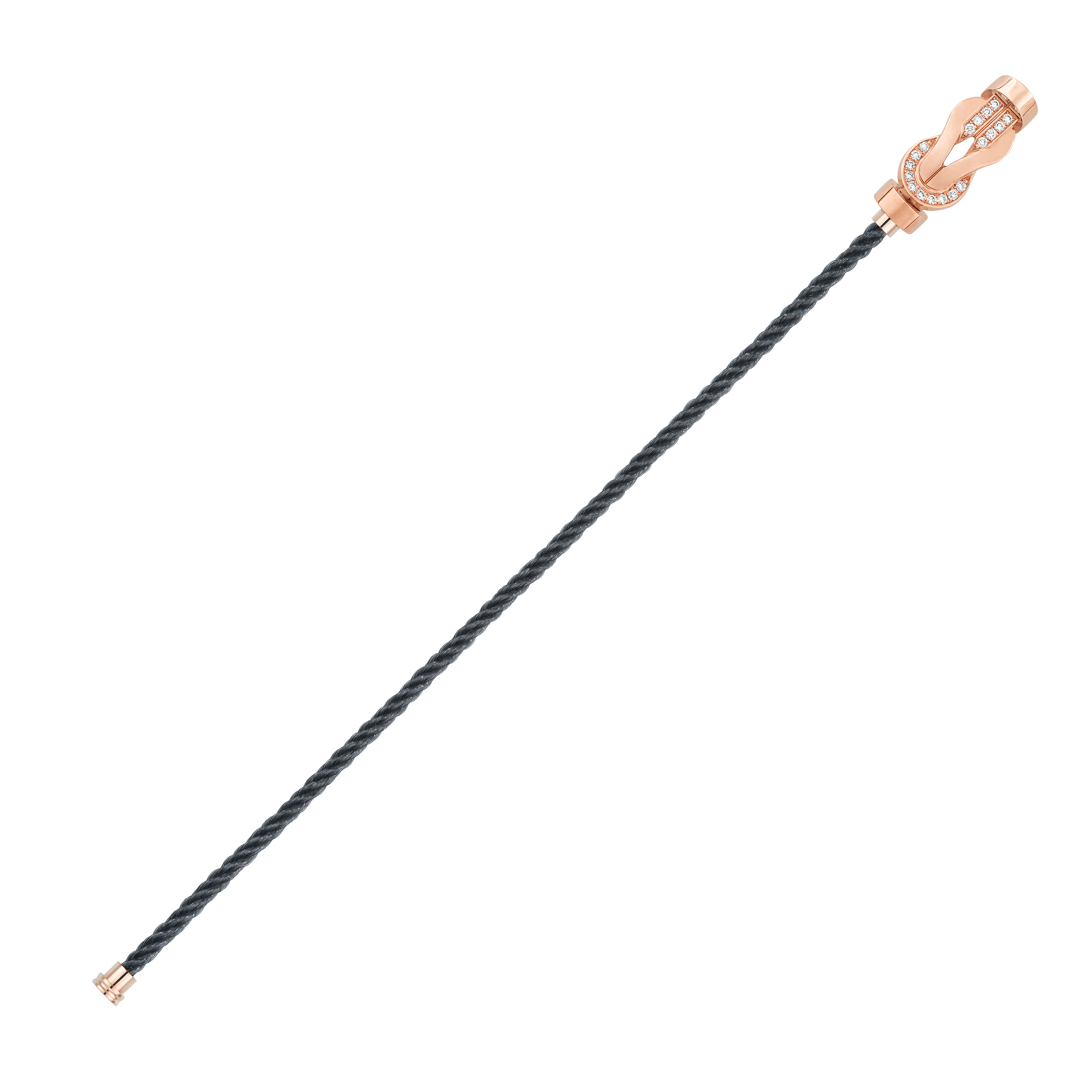 FRED CHANCE INFINIE BRACELET Stainless steel and gold plating PINK GOLD AND DIAMONDS MEDIUM MODEL