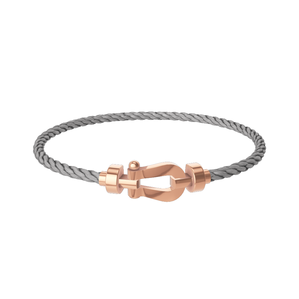 FRED FORCE 10 BRACELET Stainless steel and gold plating PINK GOLD MEDIUM MODEL