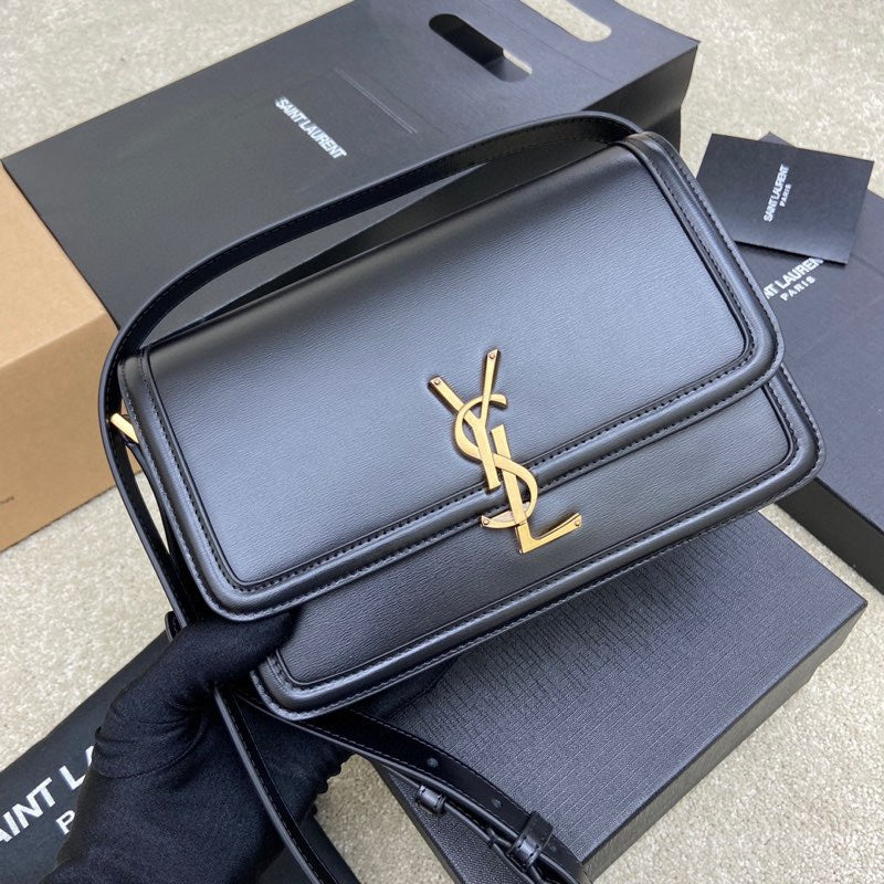 YSL Solferino Medium Satchel In Box Leather
